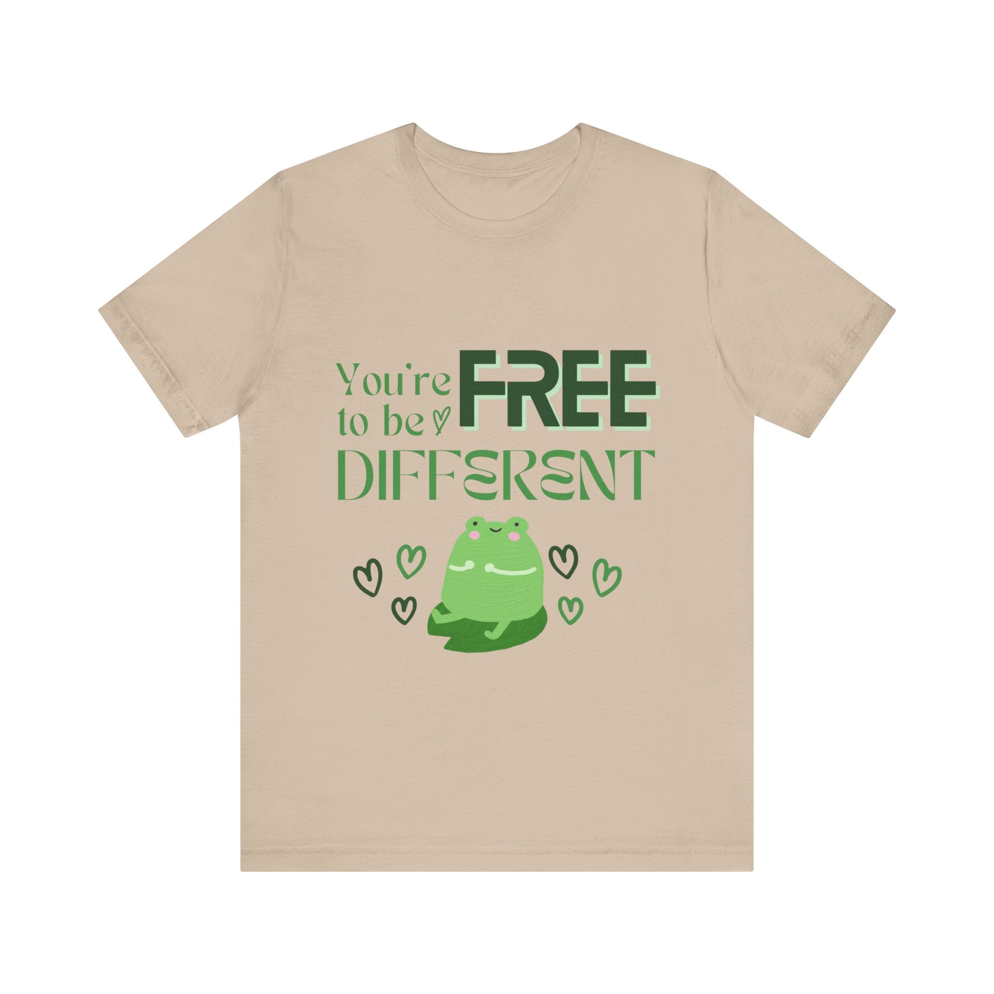 You're Free to Be Different Frog Tee, Comfort Tee, Unisex Shirt, Fun Gift, Casual Wear, Frog Lover Gift, Unique Tee