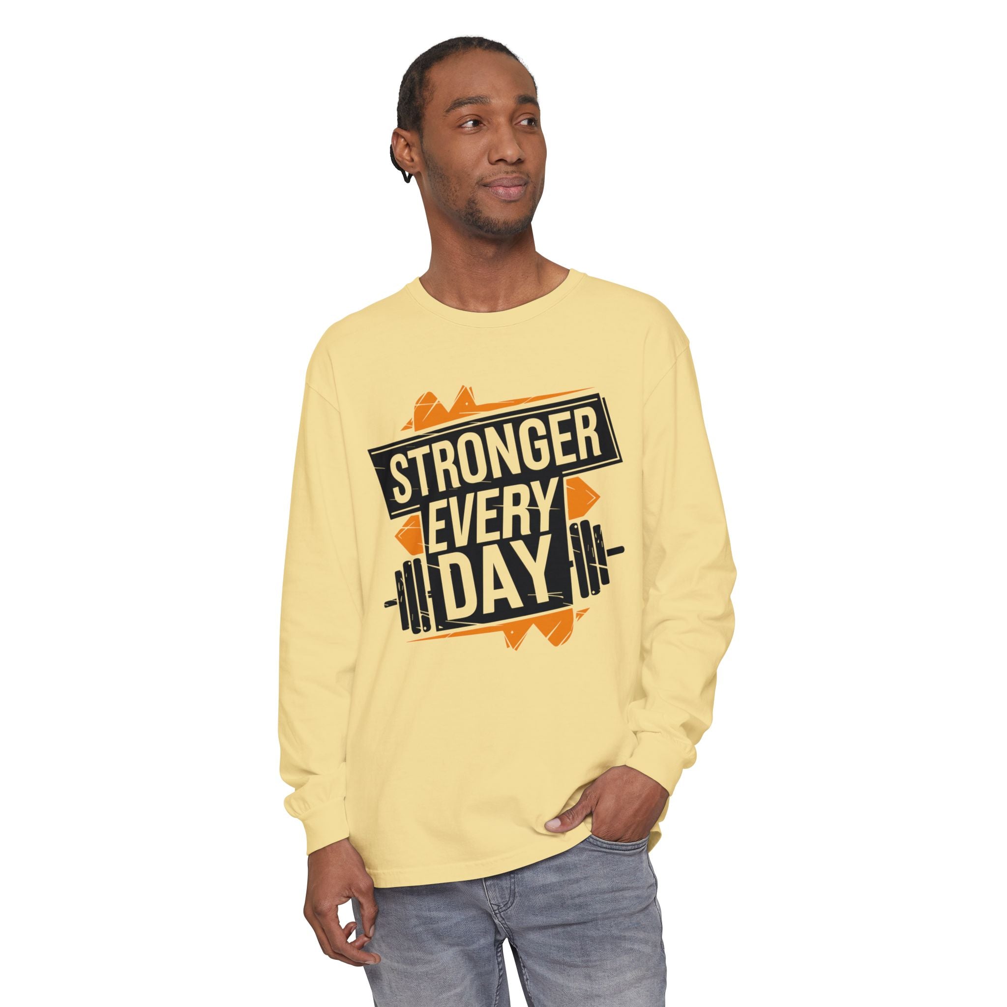 Stronger Every Day Long Sleeve T-Shirt for Fitness Enthusiasts