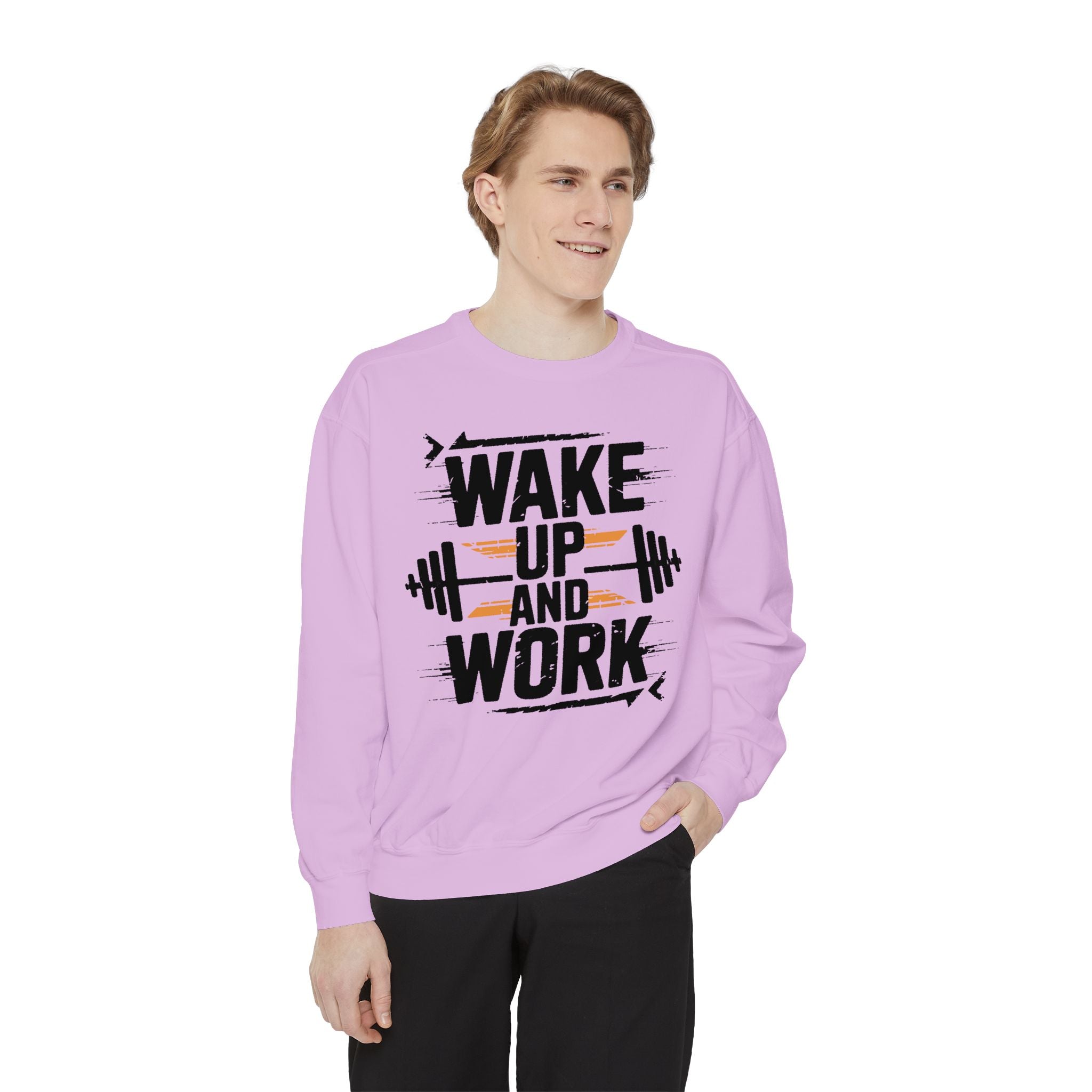 Motivational Gym Sweatshirt - "Wake Up and Work"