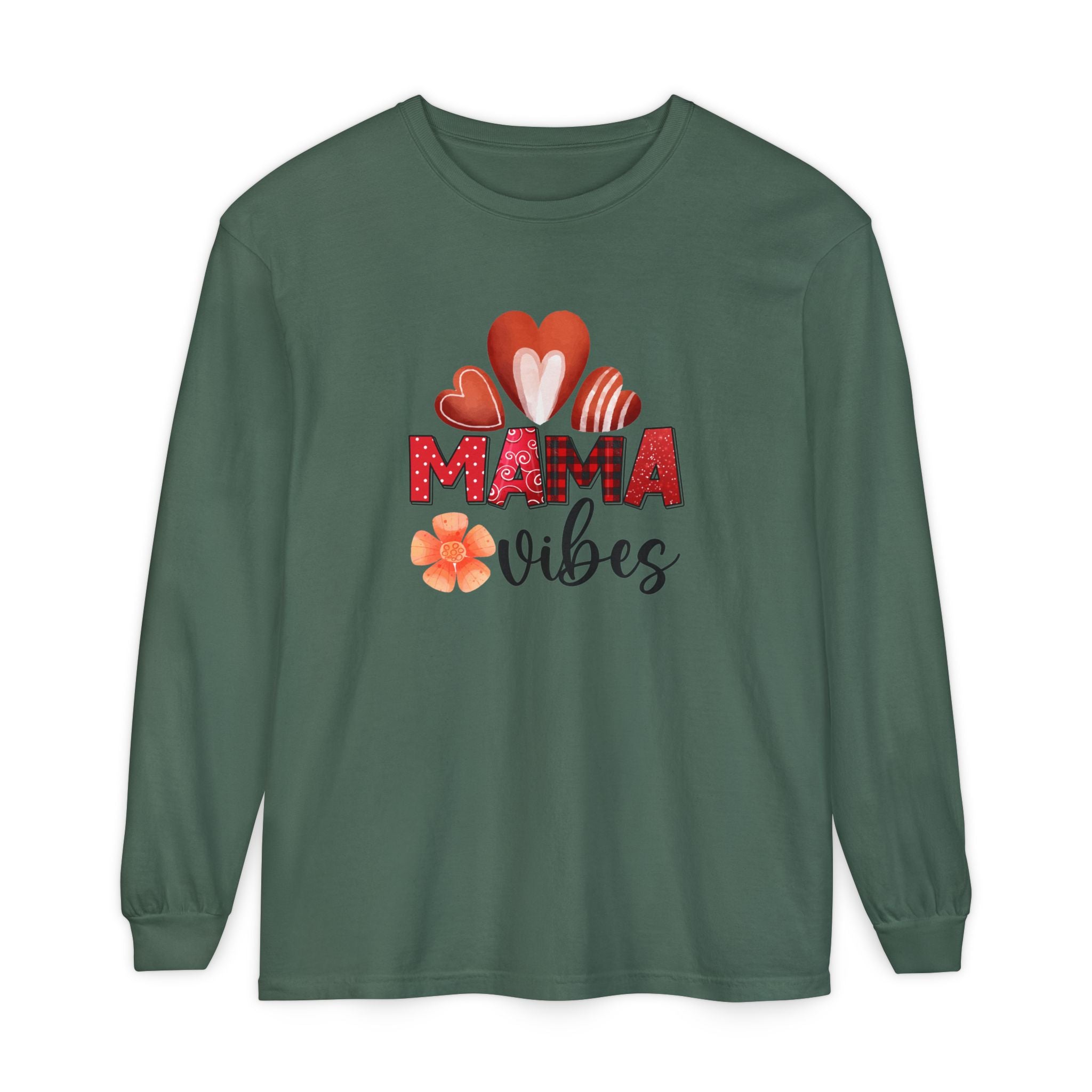 Mama Vibes Long Sleeve T-Shirt - Comfortable Unisex Tee for Moms