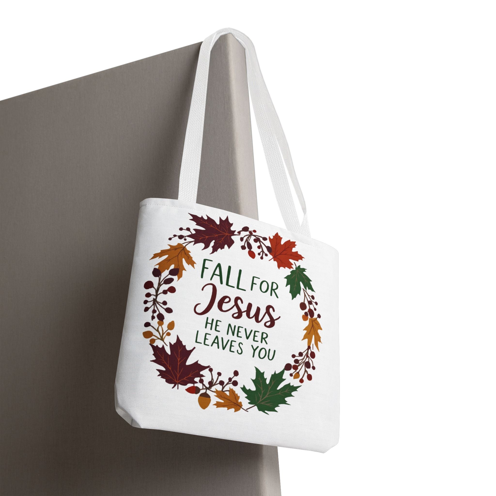 Fall for Jesus Tote Bag, Autumn Christian Gift, Inspirational Eco-Friendly Shopper, Harvest Season Accessory, Religious Everyday Use