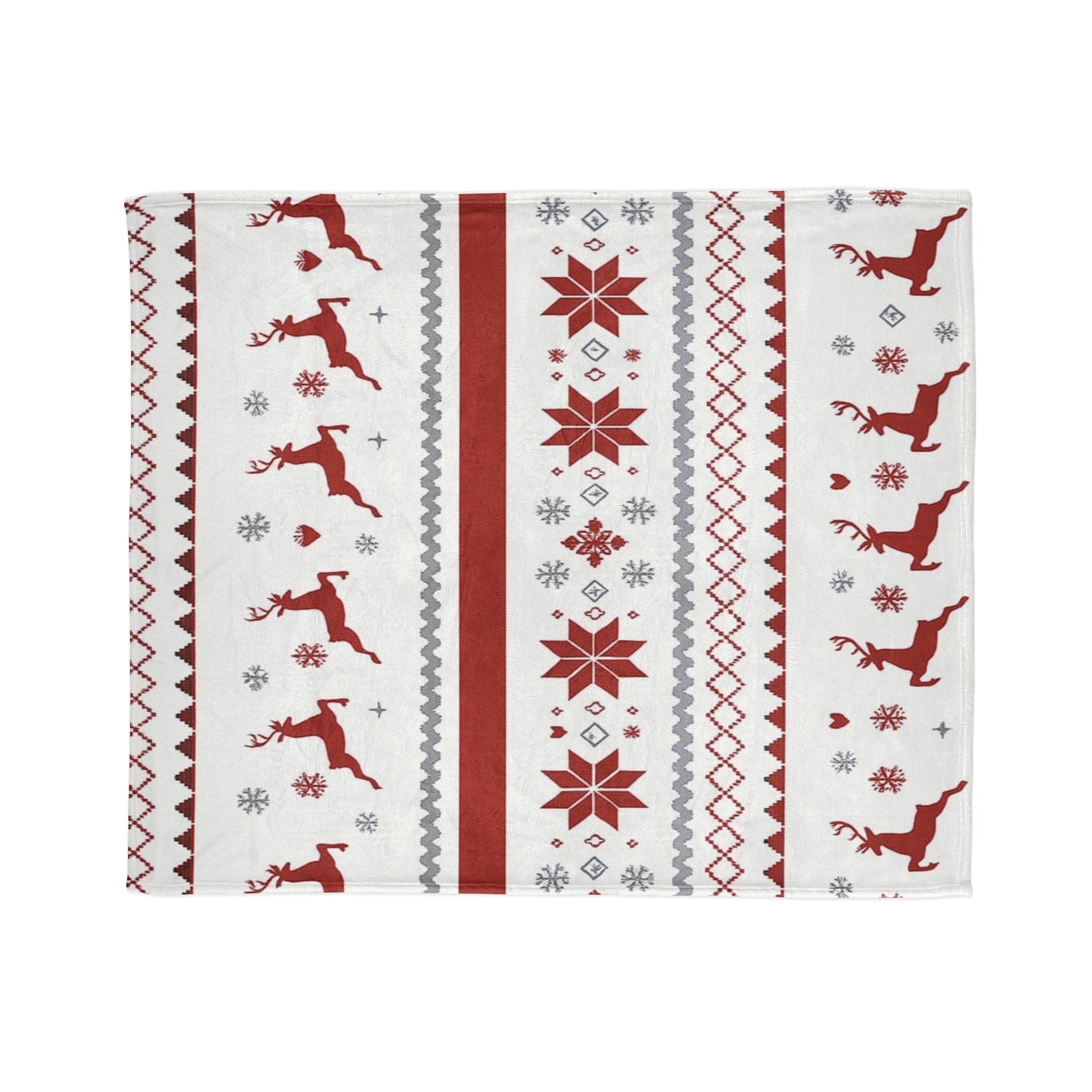 Cozy Christmas Blanket, Holiday Decor, Winter Warmth, Reindeer Blanket, Gift for Him/Her, Soft Throw for Snuggling