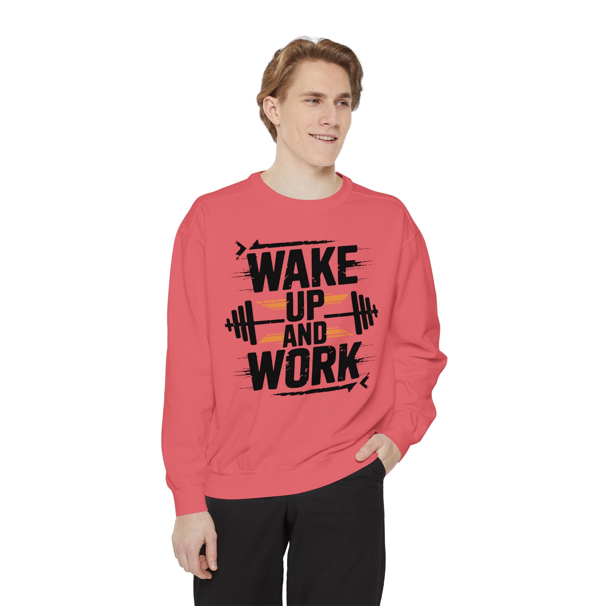 Motivational Gym Sweatshirt - "Wake Up and Work"