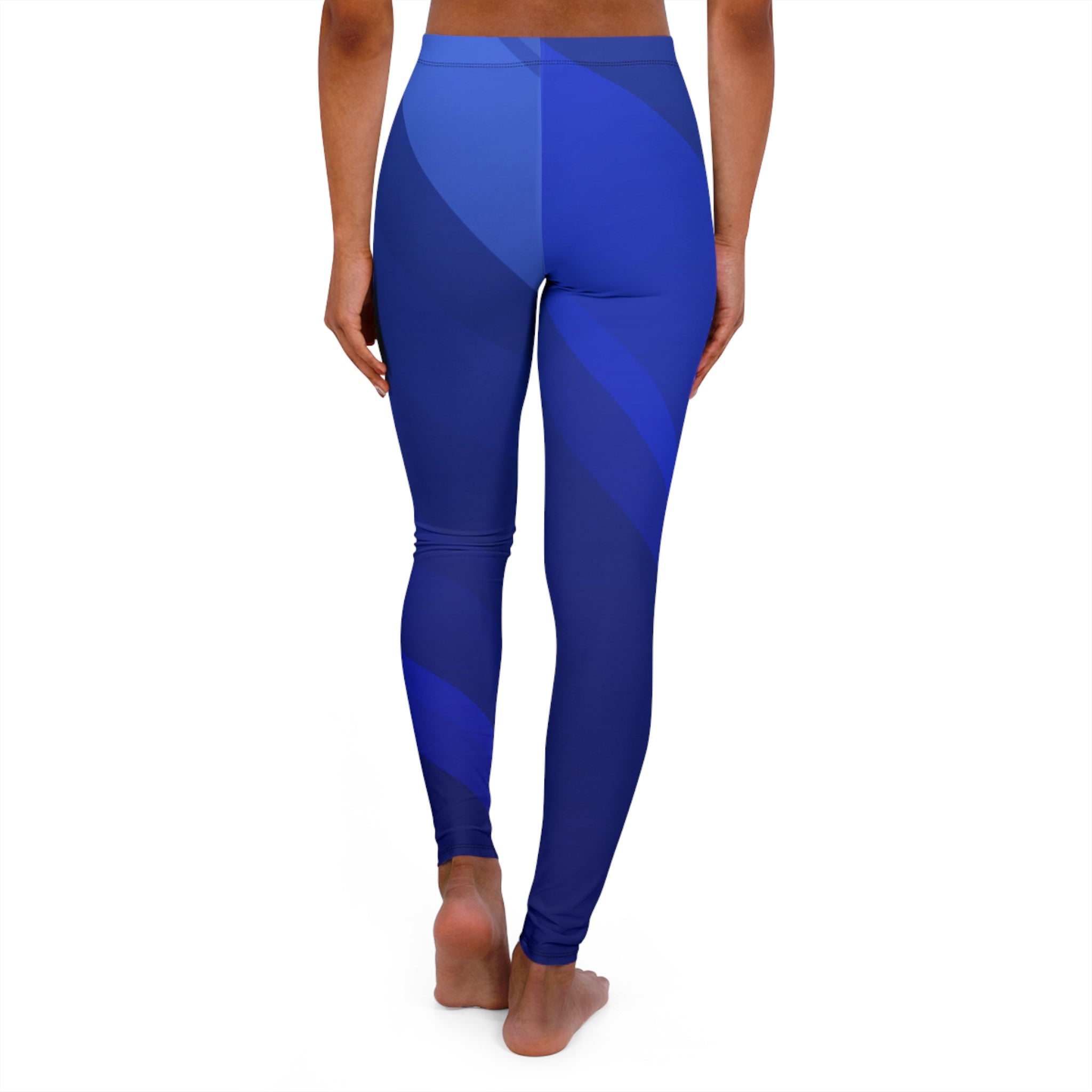 Blue Gradient Women's Spandex Leggings, Workout Leggings, Yoga Pants, Casual Wear, Activewear, Fitness Apparel