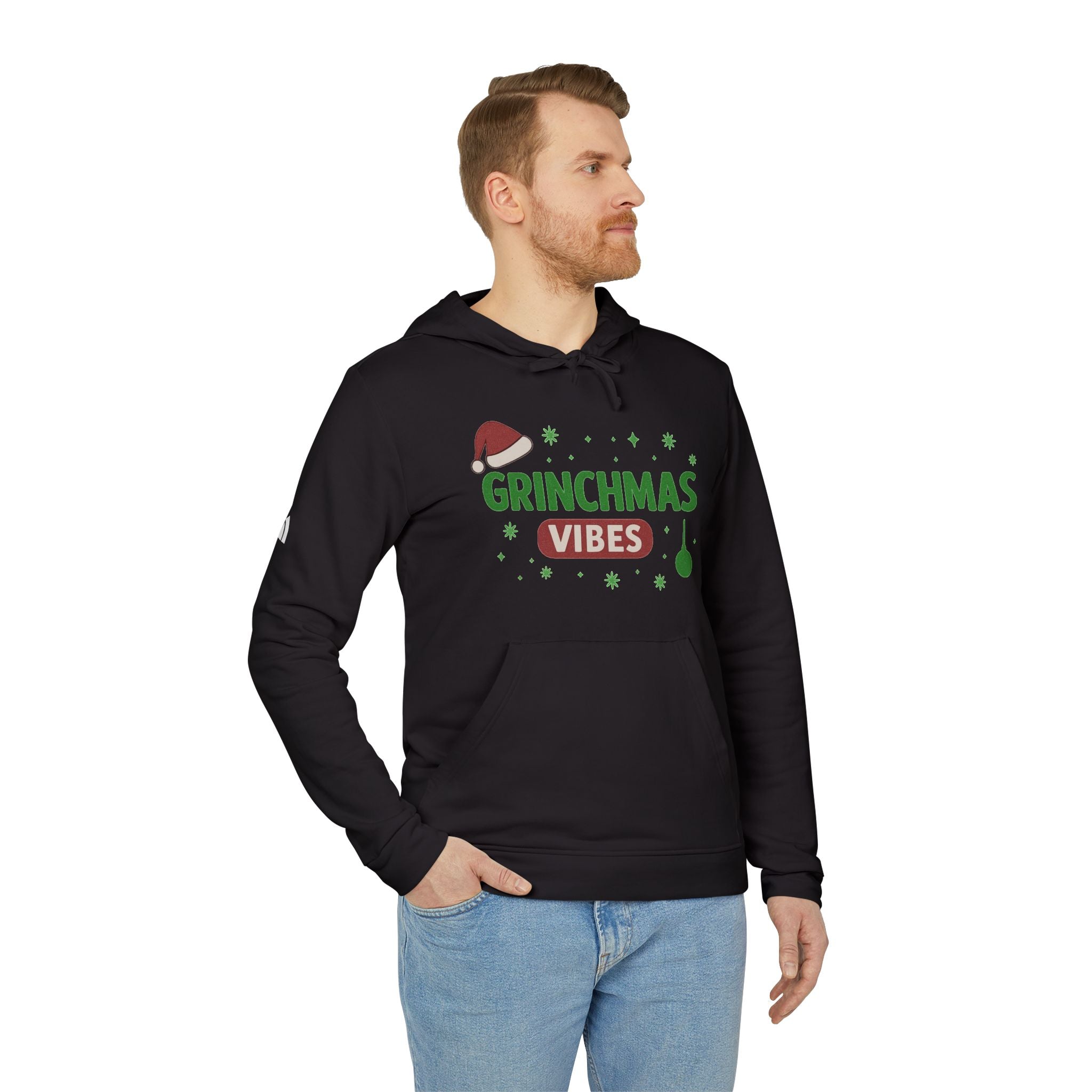Grinchmas Vibes Hoodie, Festive Sweatshirt, Christmas Jumper, Holiday Apparel, Unisex Fleece Top
