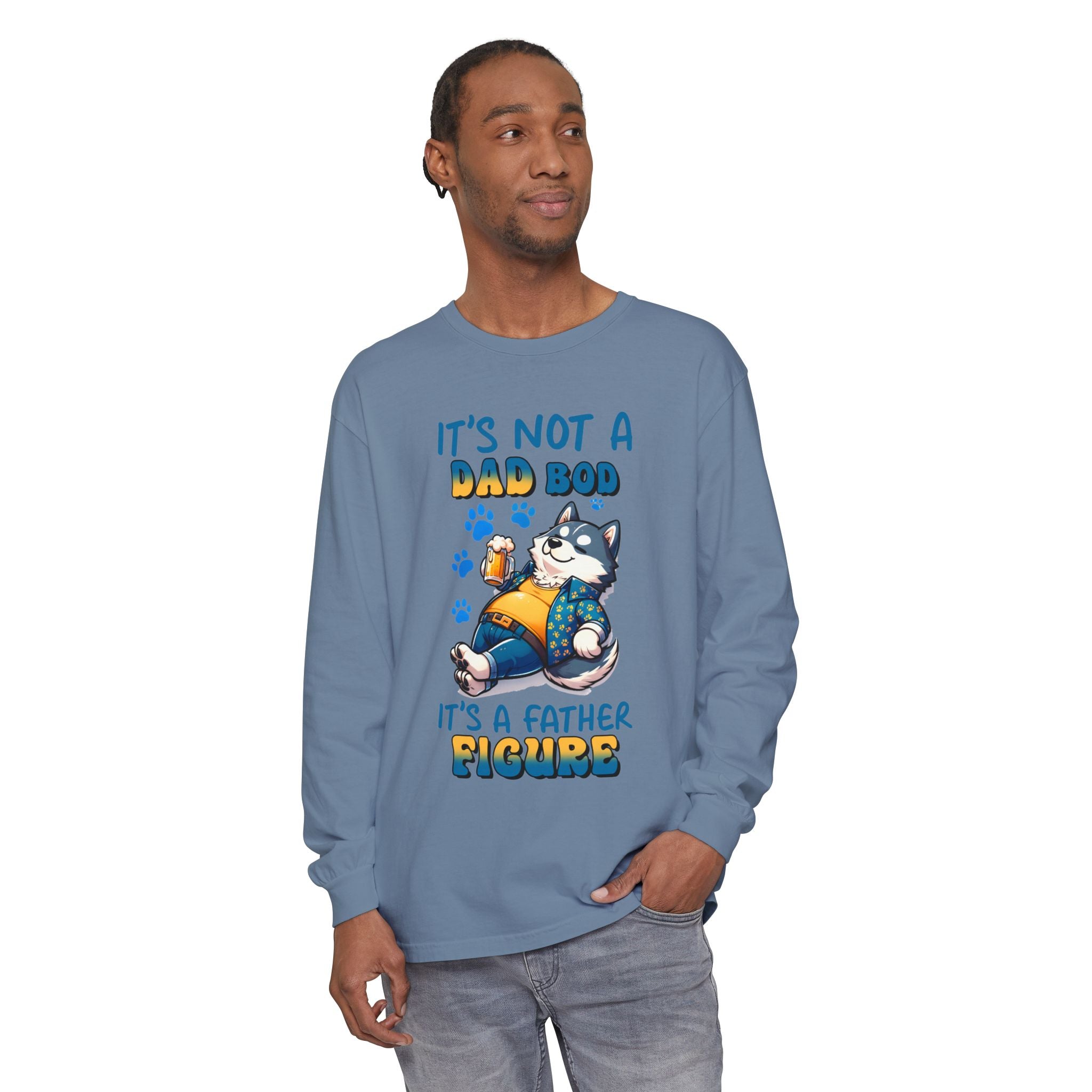 Funny Dad Bod Long Sleeve T-Shirt - It's Not a Dad Bod, It's a Father Figure
