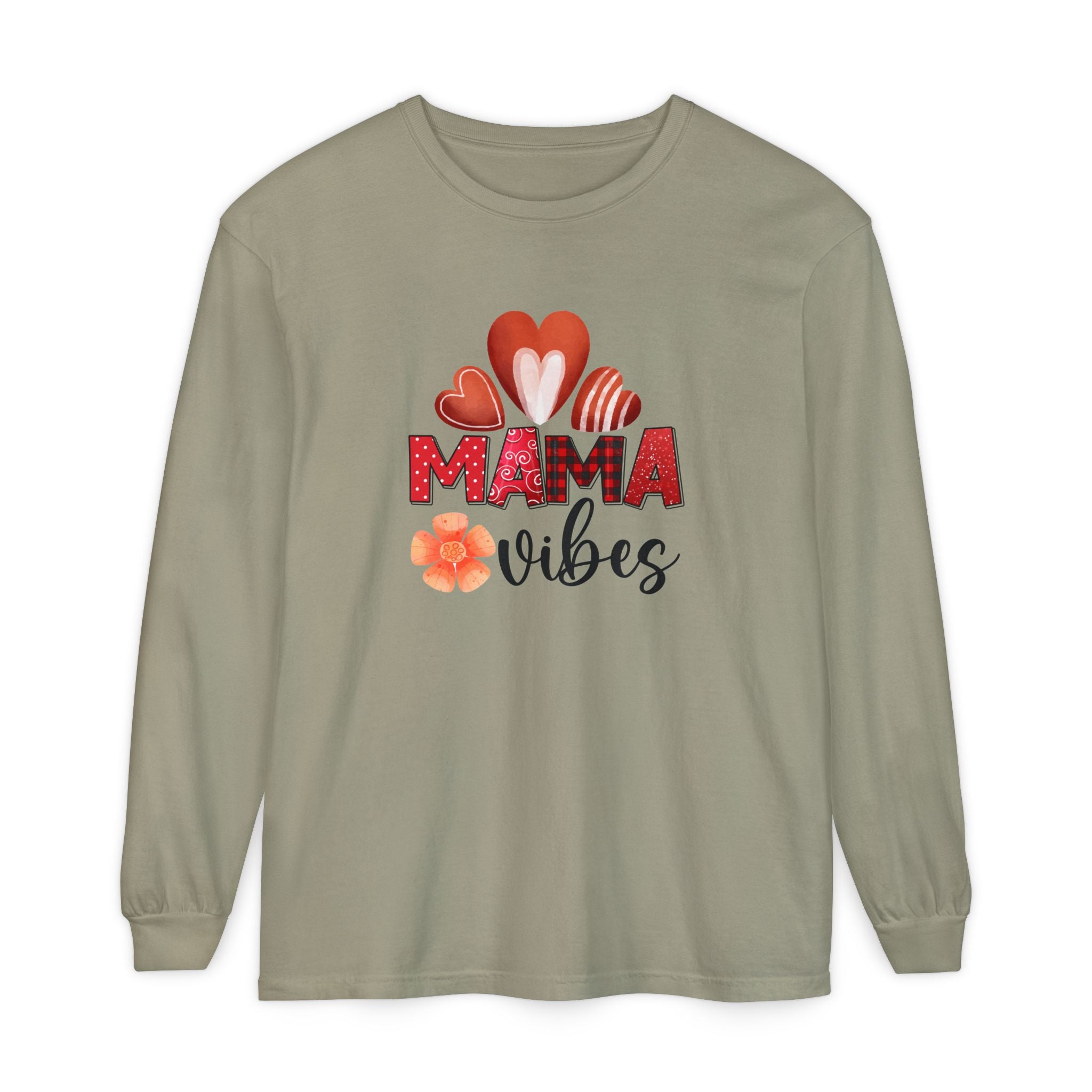 Mama Vibes Long Sleeve T-Shirt - Comfortable Unisex Tee for Moms
