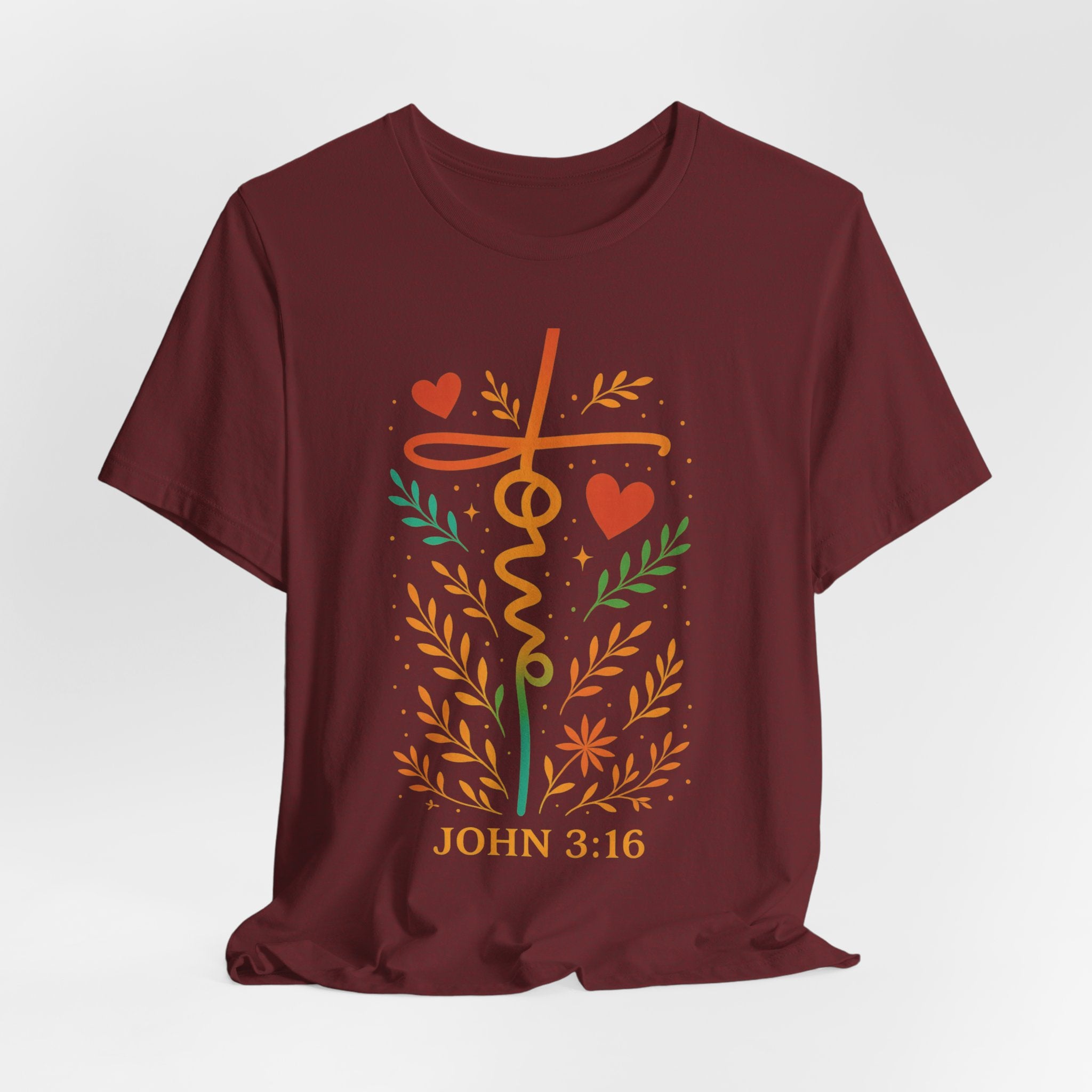 Faith-Inspired Unisex Tee: John 3:16, Christian Gift, Graphic T-Shirt, Religious Apparel, Inspirational Wear