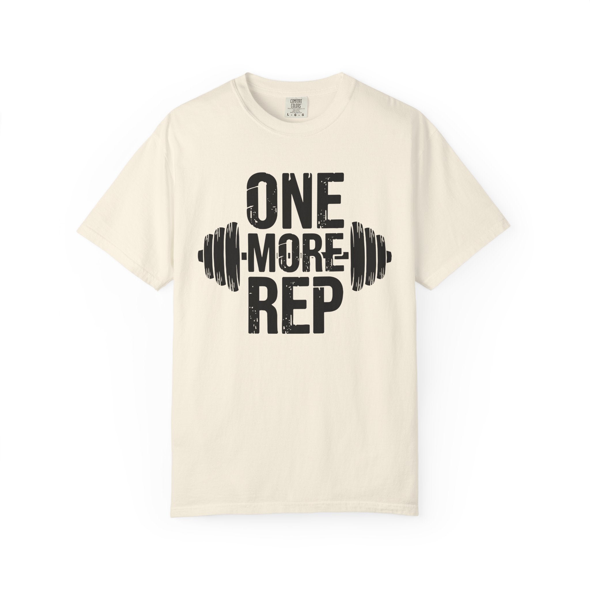 Motivational Workout T-Shirt - "One More Rep" - Unisex Garment-Dyed Tee for Fitness Enthusiasts