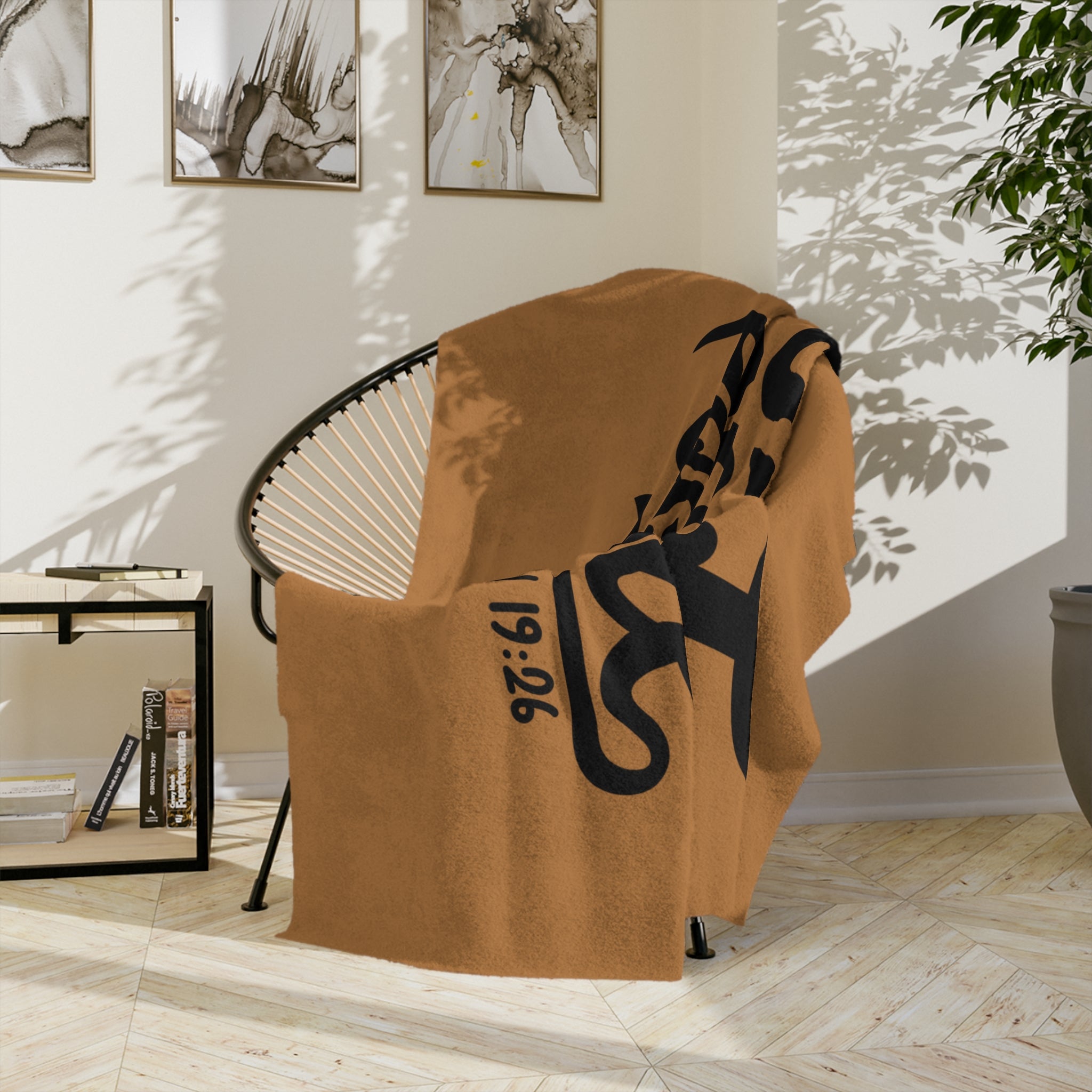 Inspirational Velveteen Microfiber Blanket - "With God All Things Are Possible"