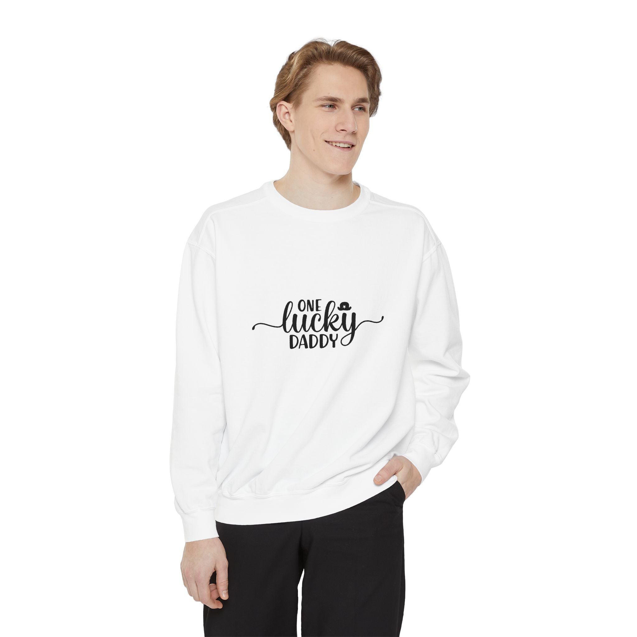 Lucky Daddy Sweatshirt - Unisex Garment-Dyed Crewneck