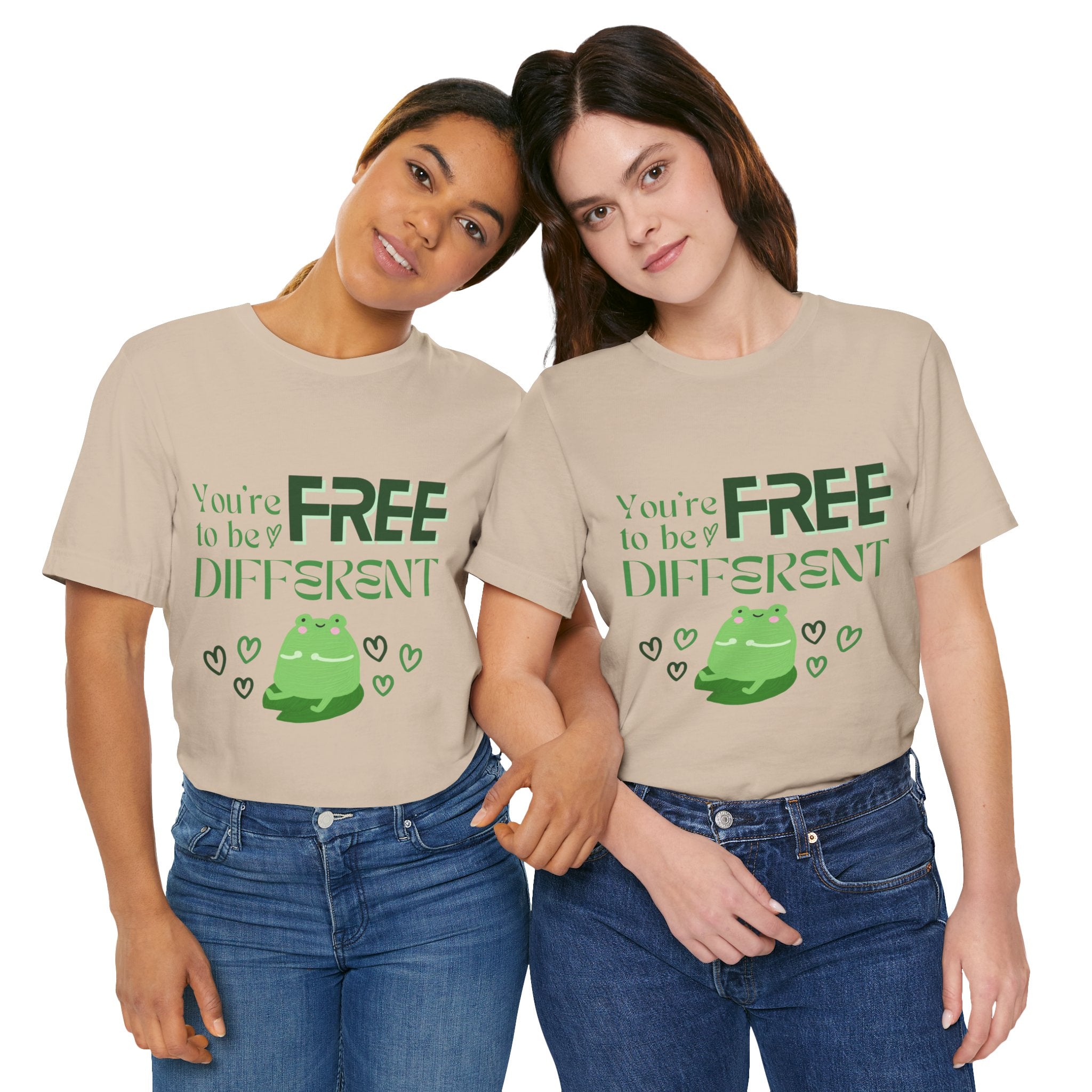 You're Free to Be Different Frog Tee, Comfort Tee, Unisex Shirt, Fun Gift, Casual Wear, Frog Lover Gift, Unique Tee