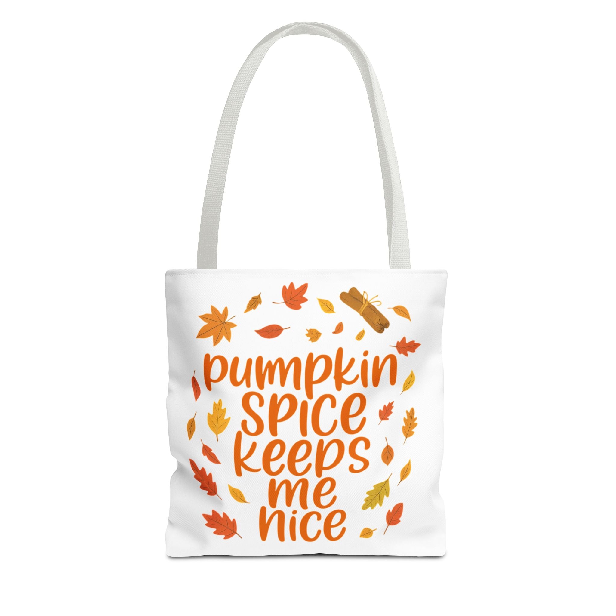 Autumn Vibes Tote Bag, Pumpkin Spice Fall Tote, Gift for Coffee Lovers, Seasonal Shopping Bag, Fall Decor Accessory