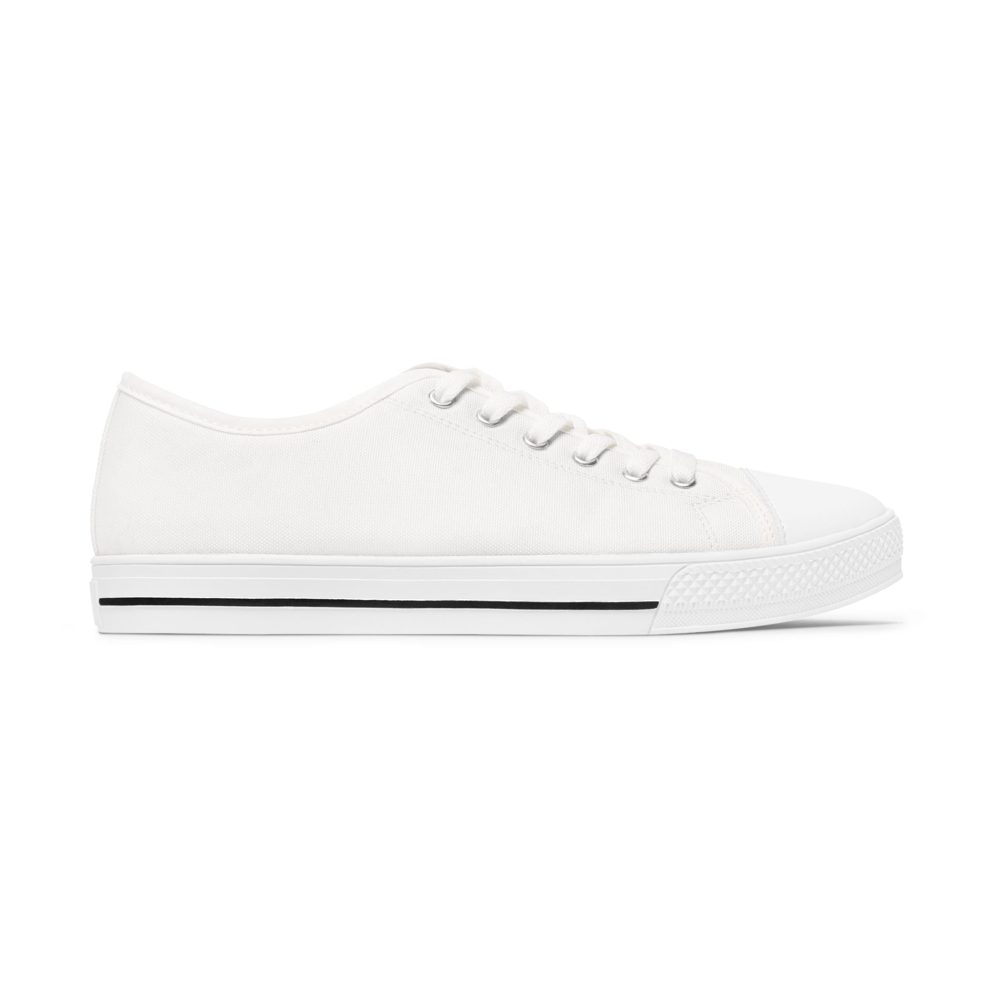 White Stylish Women's Low Top Sneakers - Casual, Comfortable, Everyday Wear, Perfect for Summer, Striped Sneakers, Trendy Footwear