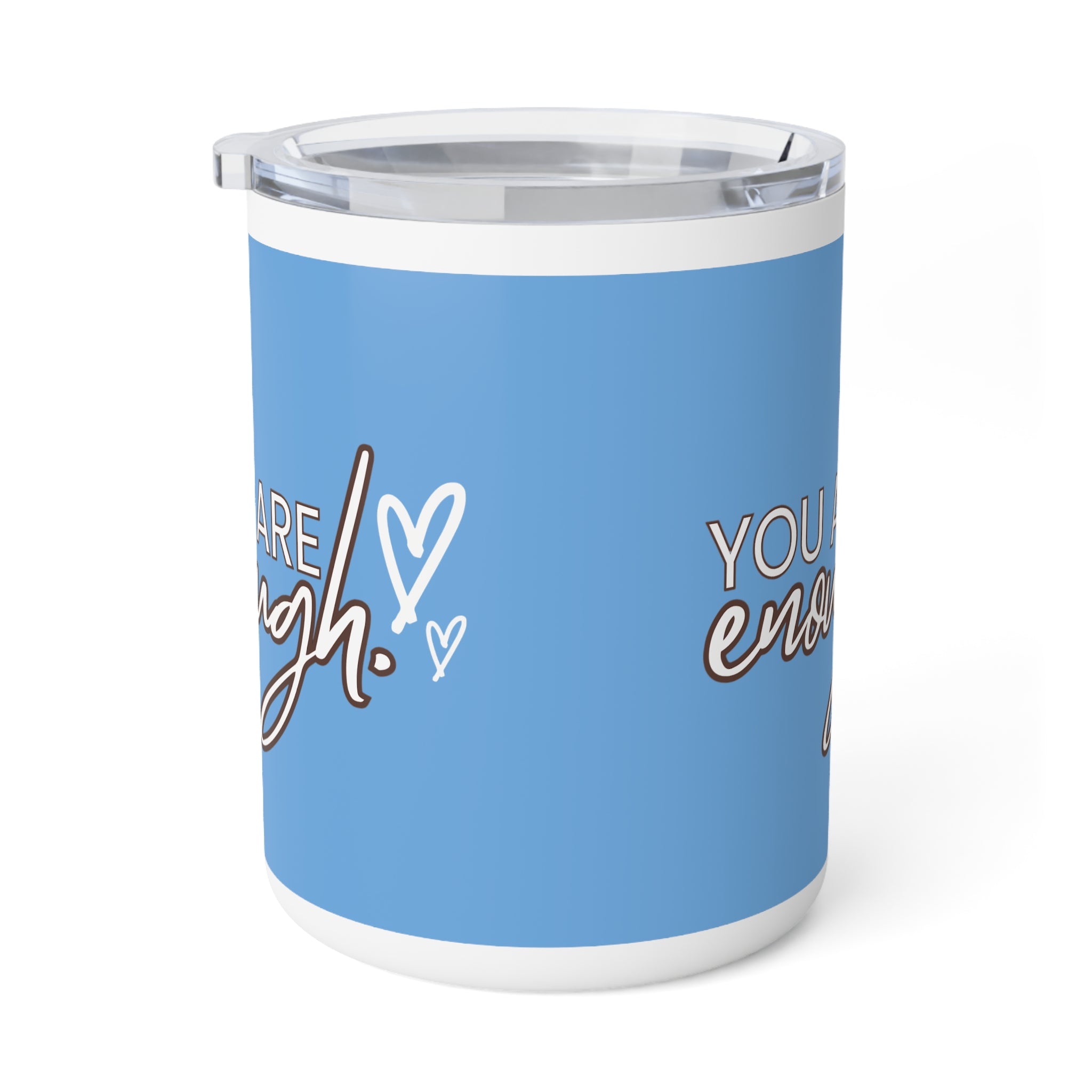 Empowering Insulated Coffee Mug - "You Are Enough" - Motivational Gift, Coffee Lover, Home Office, Self-Care, Inspirational Decor