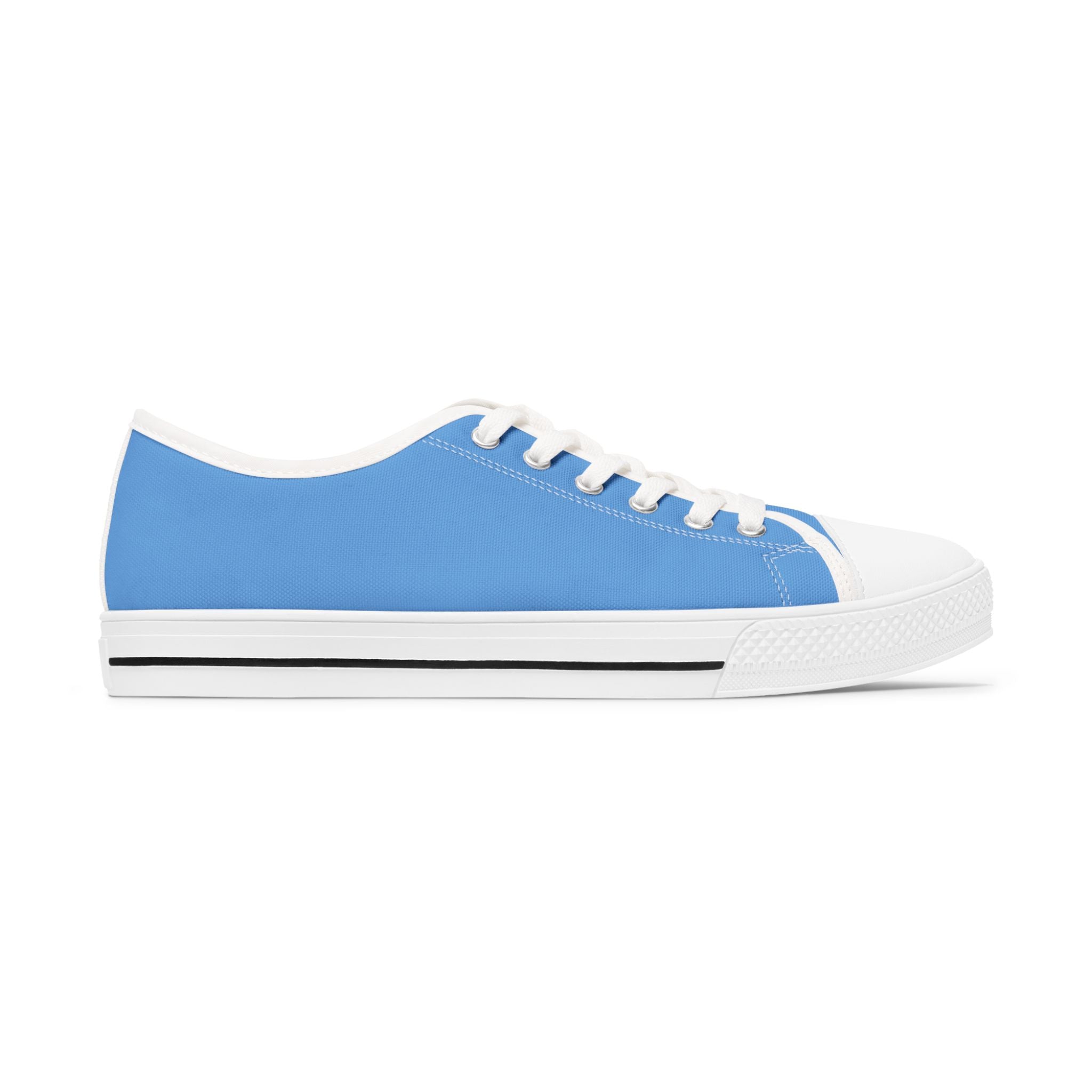 Light Blue Stylish Women's Low Top Sneakers - Casual, Comfortable, Everyday Wear, Perfect for Summer, Striped Sneakers, Trendy Footwear