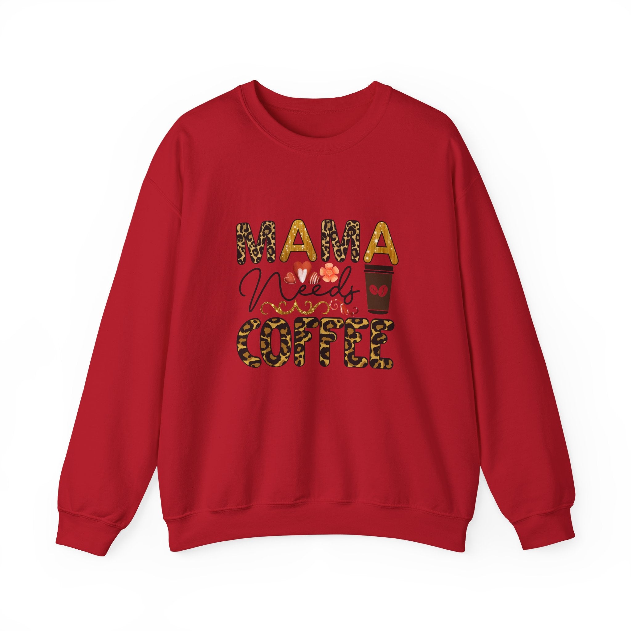 Mama Needs Coffee Crewneck Sweatshirt - Cozy Unisex Pullover Apparel for Moms
