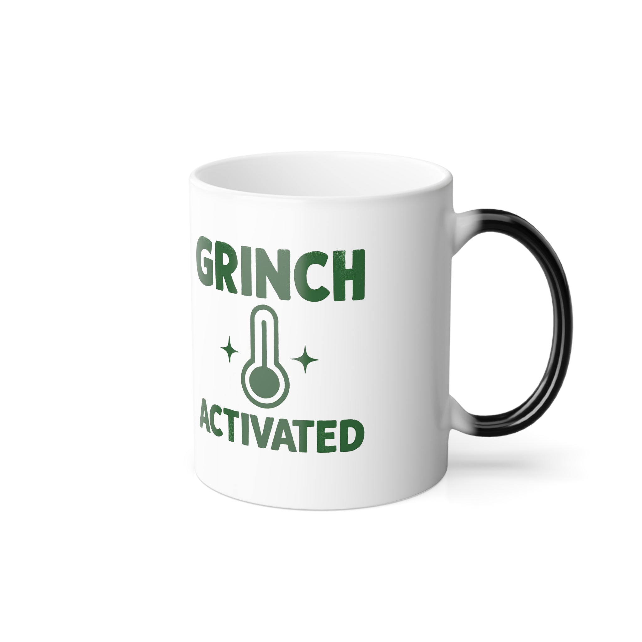 Color Change Grinch Mug, Fun Holiday Gift, Christmas Coffee Cup, Magical Heat Sensitive Mug, Grinch Activated Drinkware