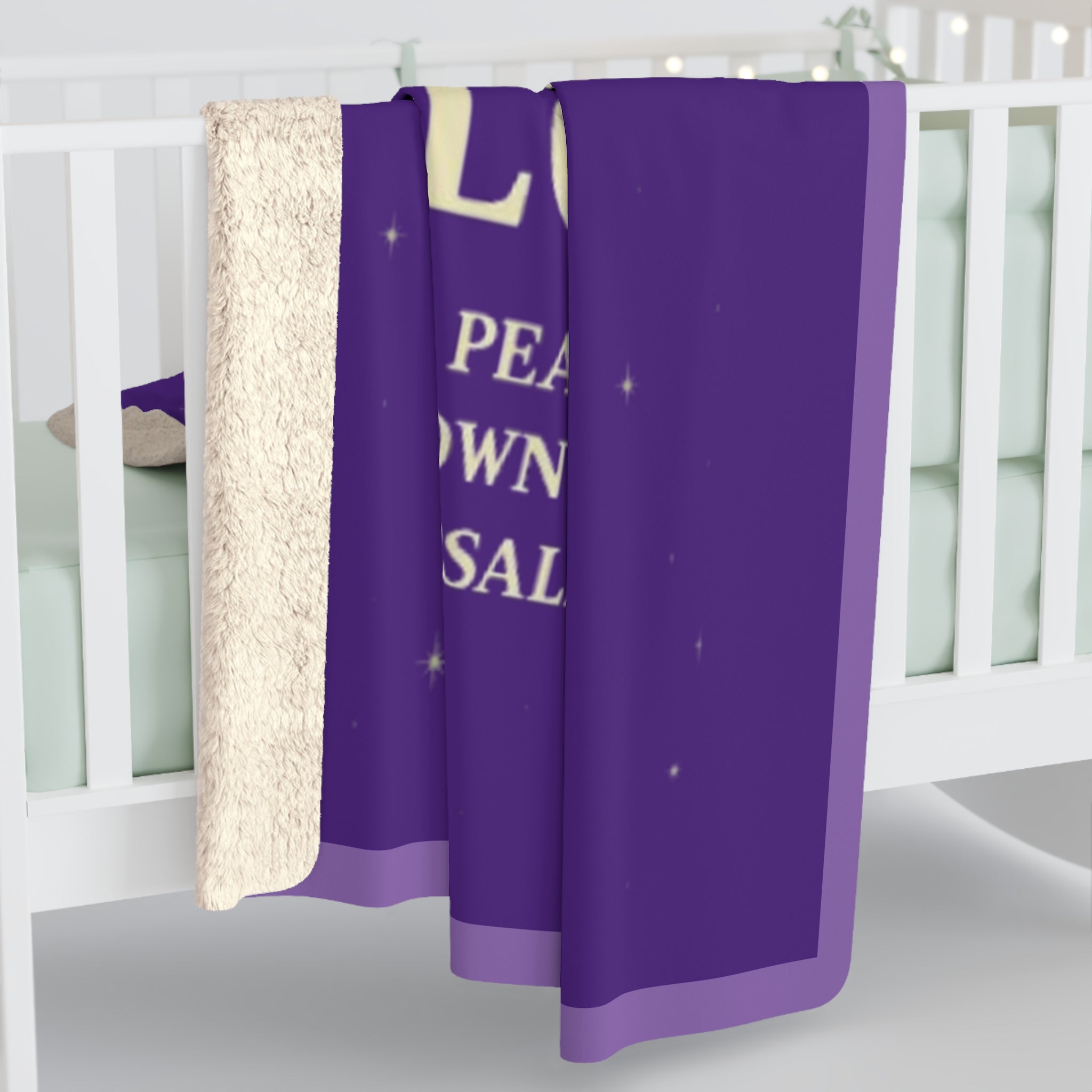 🟣 Cozy Sherpa Fleece Blanket, Cute Cuddle Cloud Design, Perfect for Gifts, Home Decor, Snuggling, Comfort