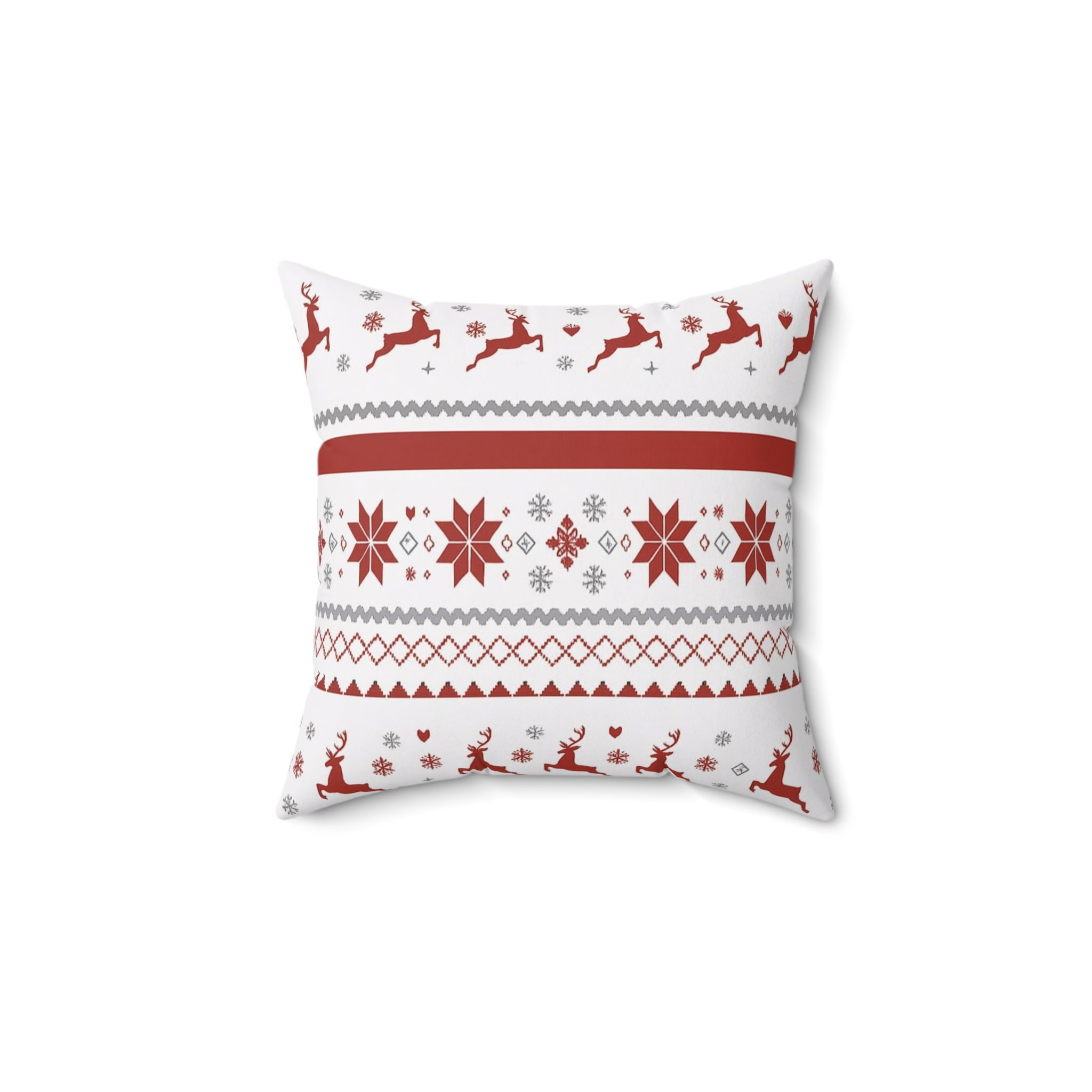 Festive Faux Suede Pillow, Holiday Decor Cushion, Christmas Throw Pillow, Cozy Home Pillow, Winter Wonderland Accent Pillow