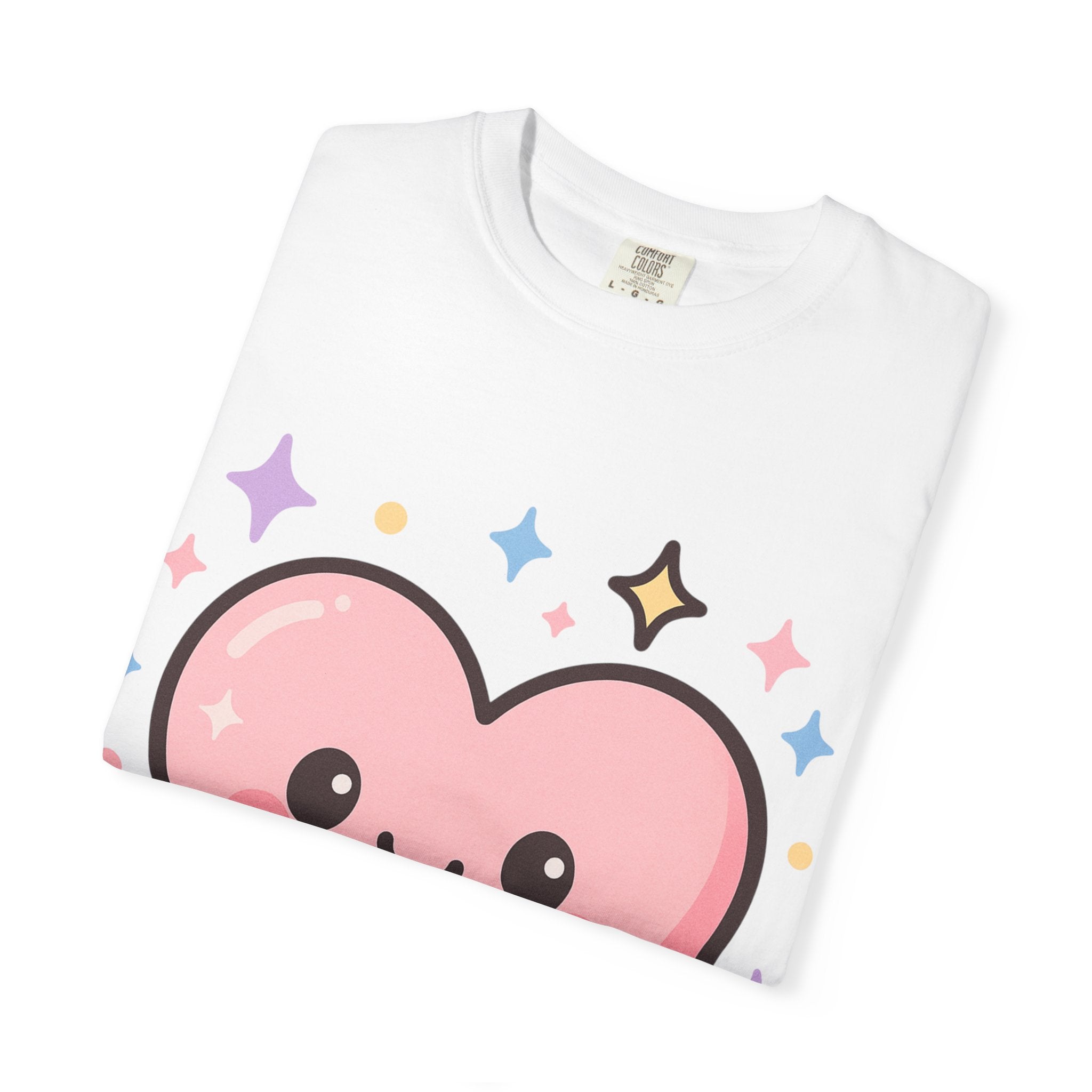 Cute Heart Graphic Ladies Pajama Shirt, Gift for Girlfriend, Birthday Present, Casual Wear, Valentine's Day Tee