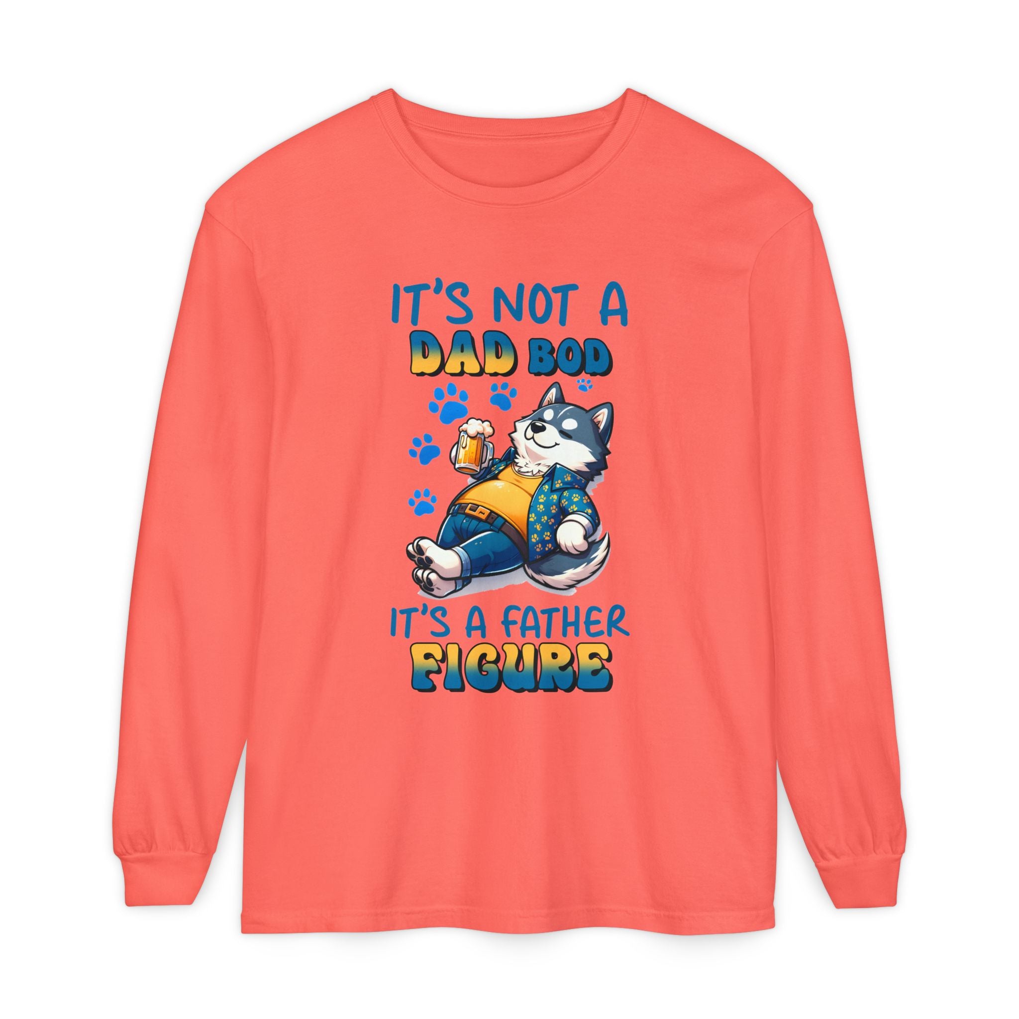 Funny Dad Bod Long Sleeve T-Shirt - It's Not a Dad Bod, It's a Father Figure