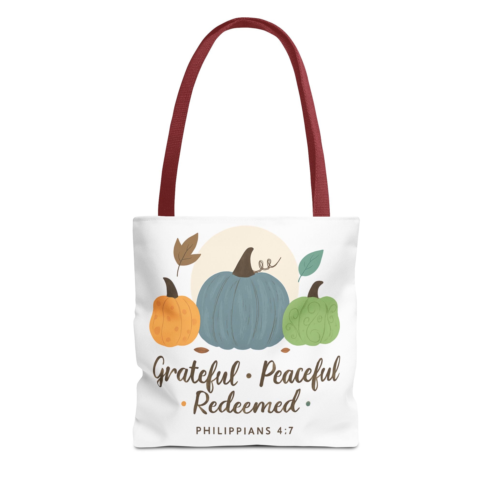 Grateful Tote Bag | Fall Decor, Thankfulness Gift, Bible Verse Bag, Inspirational Tote, Autumn Style