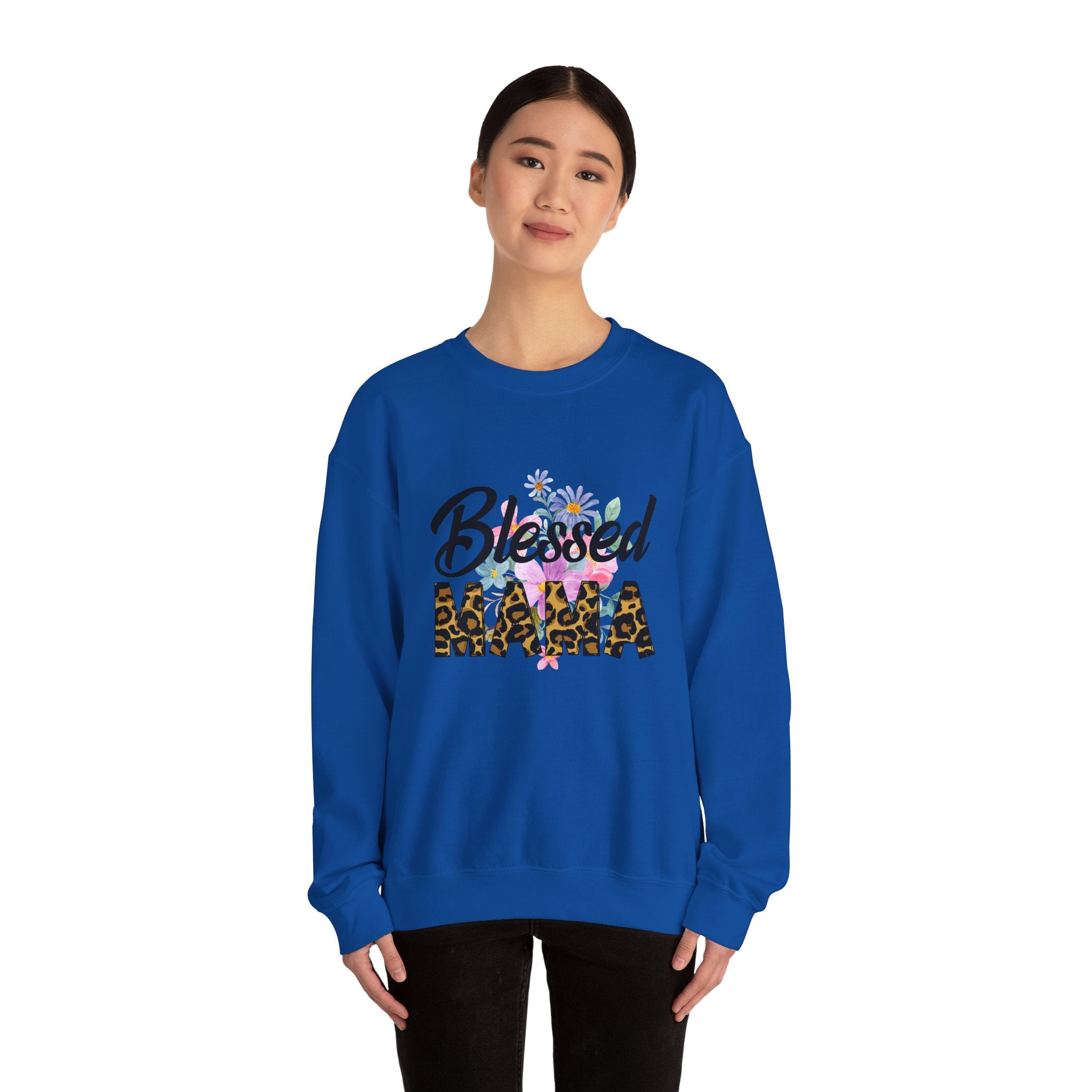 Blessed Mama Unisex Heavy Blend Crewneck Sweatshirt