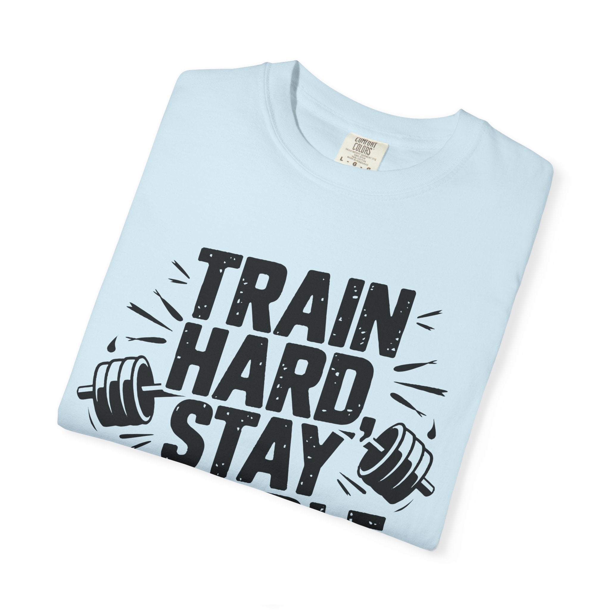 Unisex Gym Motivation T-Shirt - "Train Hard, Stay Humble"
