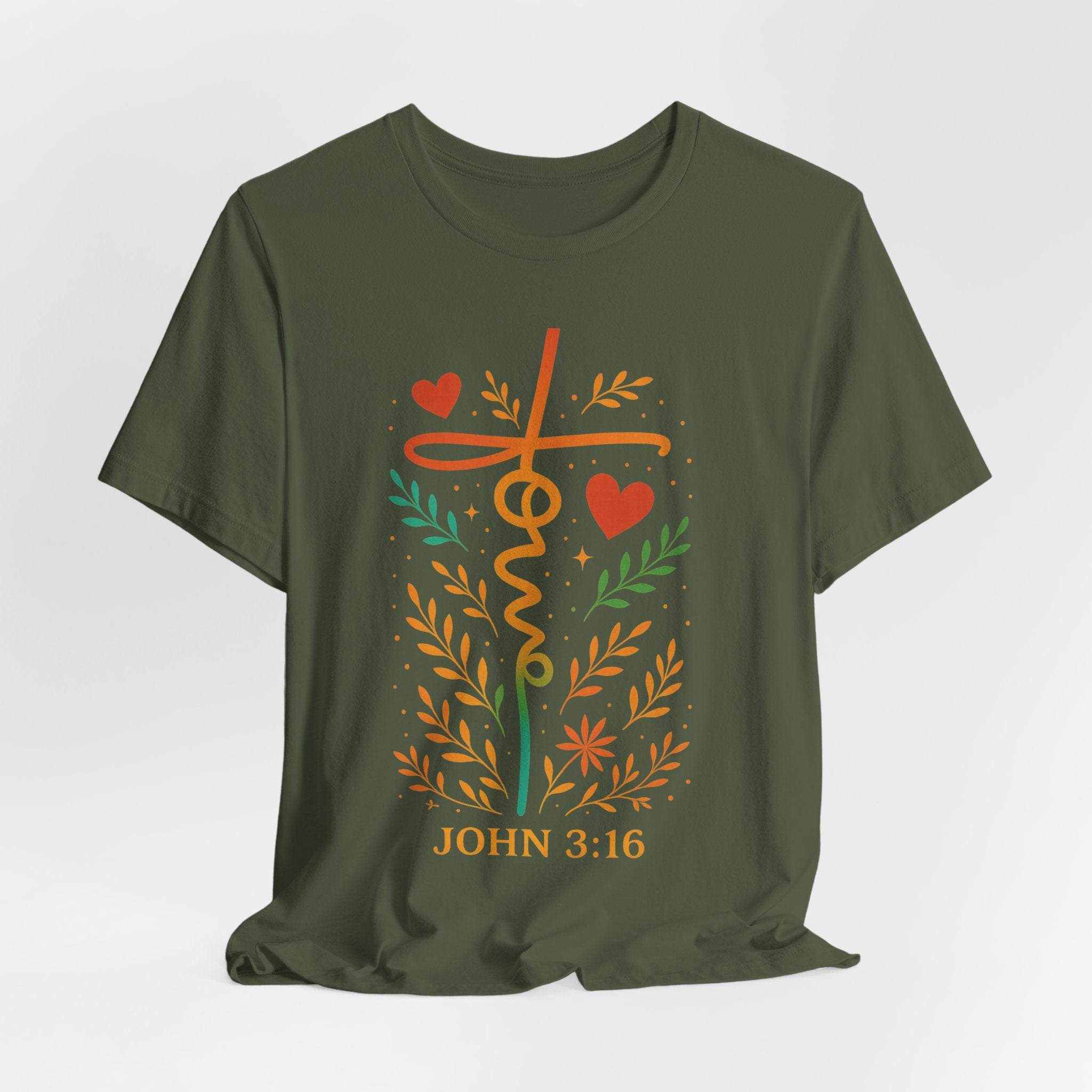 Faith-Inspired Unisex Tee: John 3:16, Christian Gift, Graphic T-Shirt, Religious Apparel, Inspirational Wear