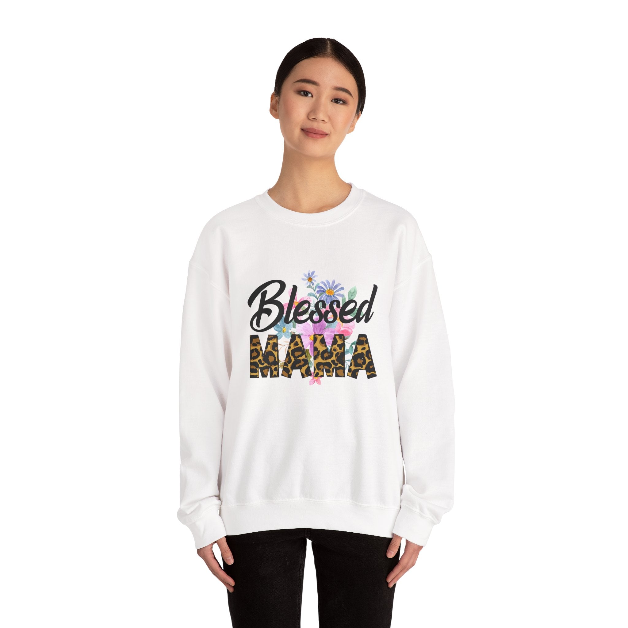 Blessed Mama Unisex Heavy Blend Crewneck Sweatshirt