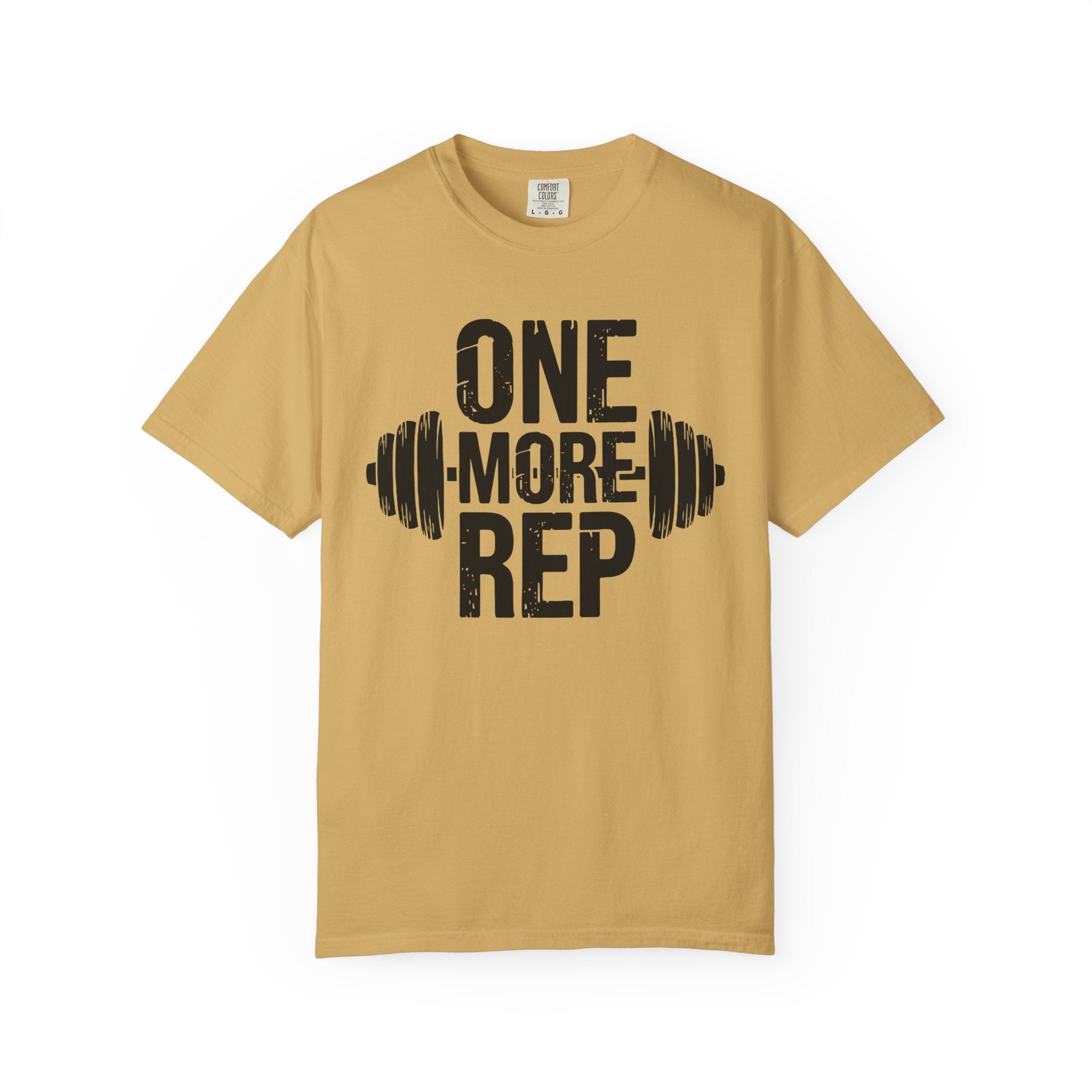 Motivational Workout T-Shirt - "One More Rep" - Unisex Garment-Dyed Tee for Fitness Enthusiasts