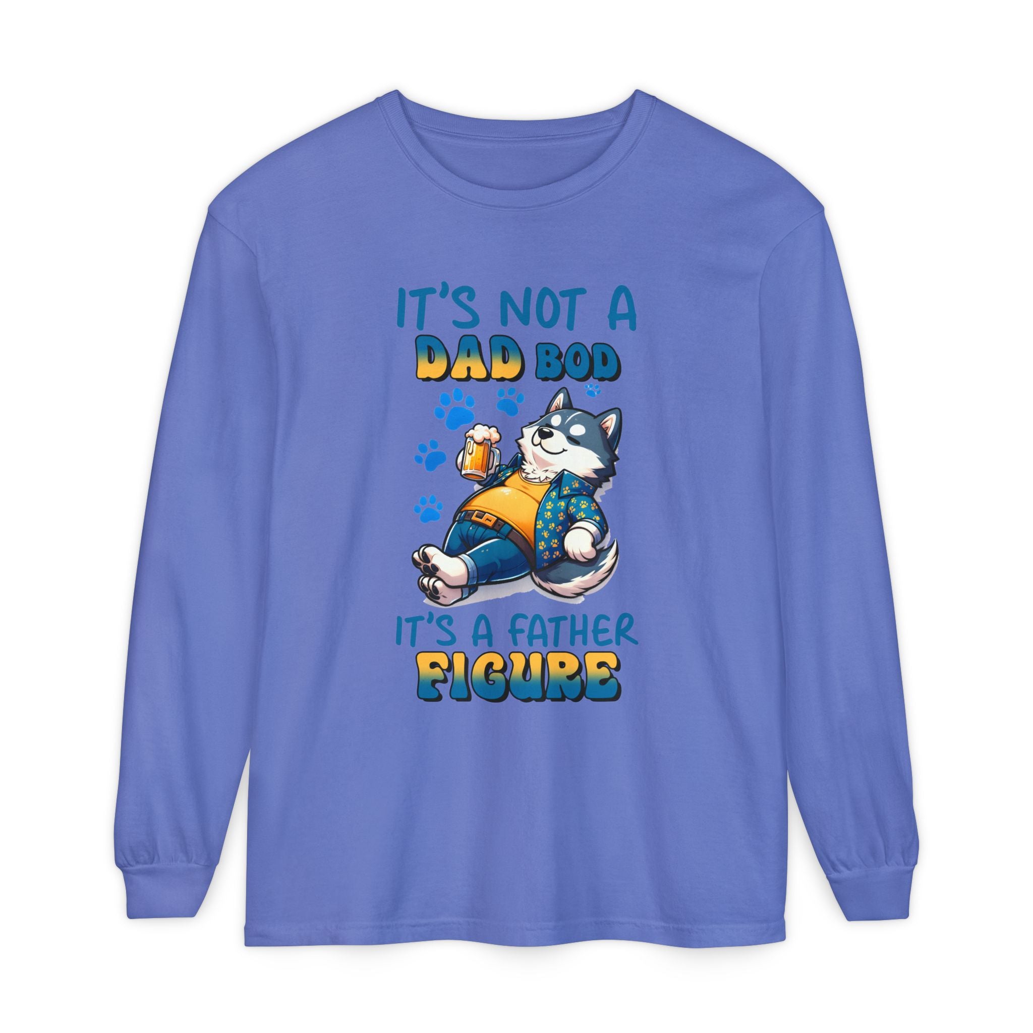 Funny Dad Bod Long Sleeve T-Shirt - It's Not a Dad Bod, It's a Father Figure