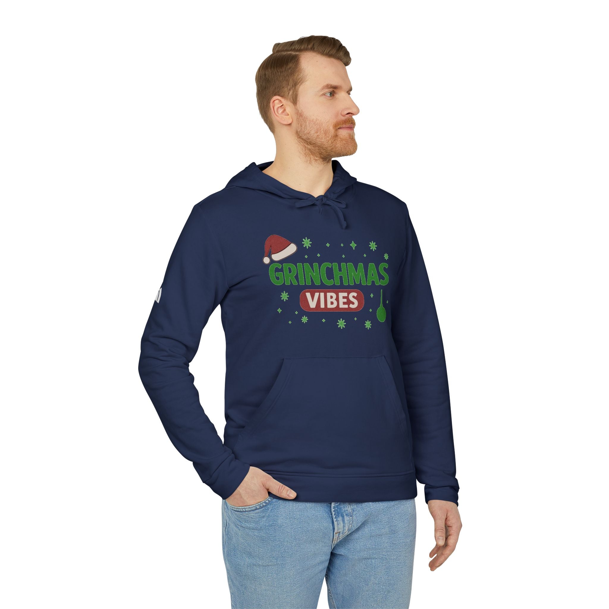 Grinchmas Vibes Hoodie, Festive Sweatshirt, Christmas Jumper, Holiday Apparel, Unisex Fleece Top