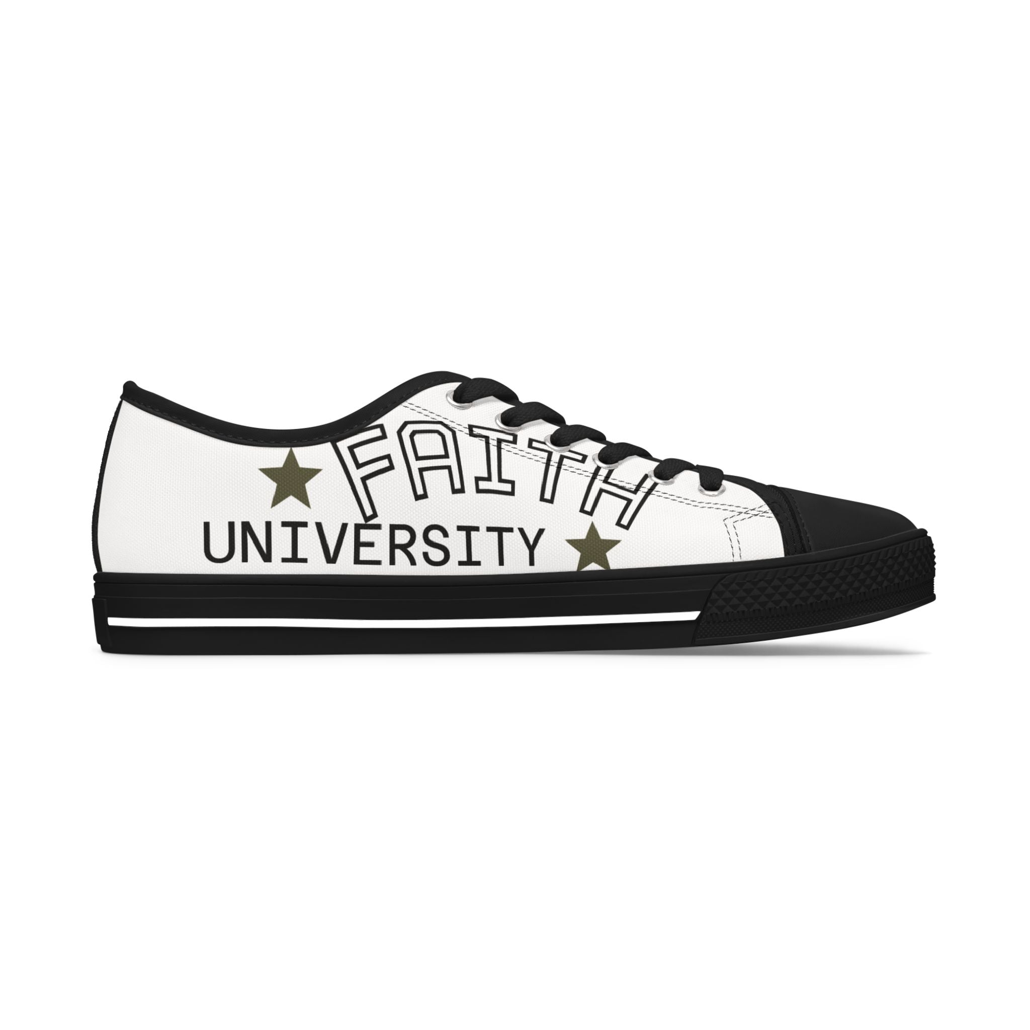 White Stylish Women's Low Top Sneakers - Casual, Comfortable, Everyday Wear, Perfect for Summer, Striped Sneakers, Trendy Footwear