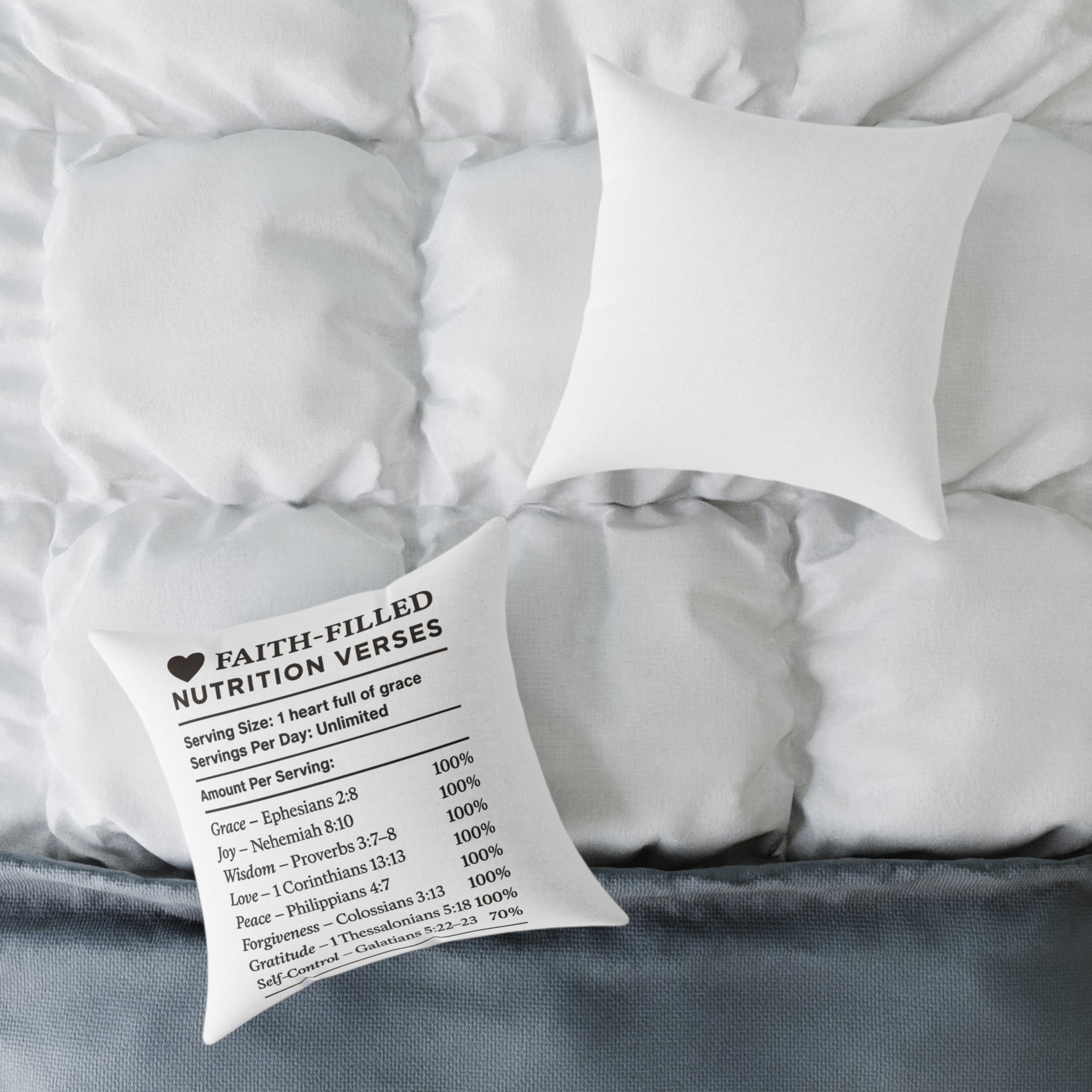 Faith-Filled Pillow Nutrition Versus