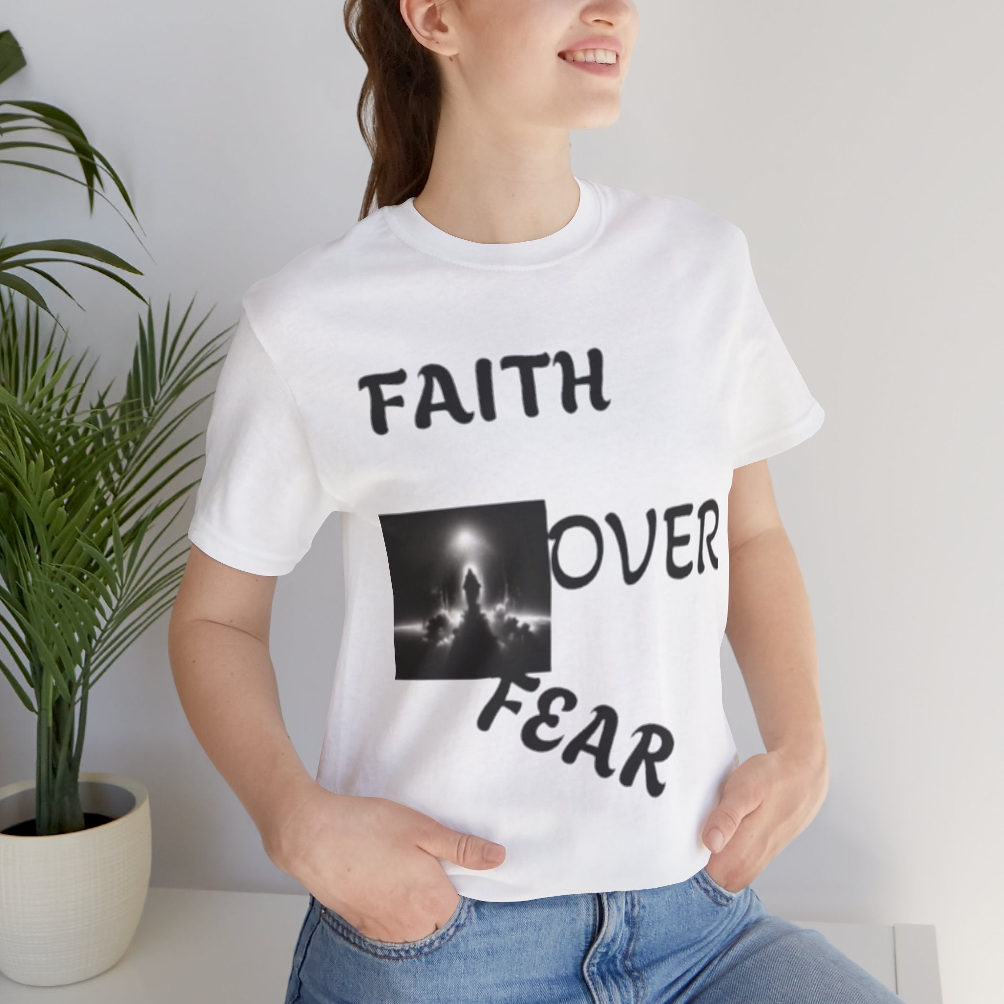 Faith Over Fear Unisex Jersey Tee - Inspirational Graphic T-Shirt