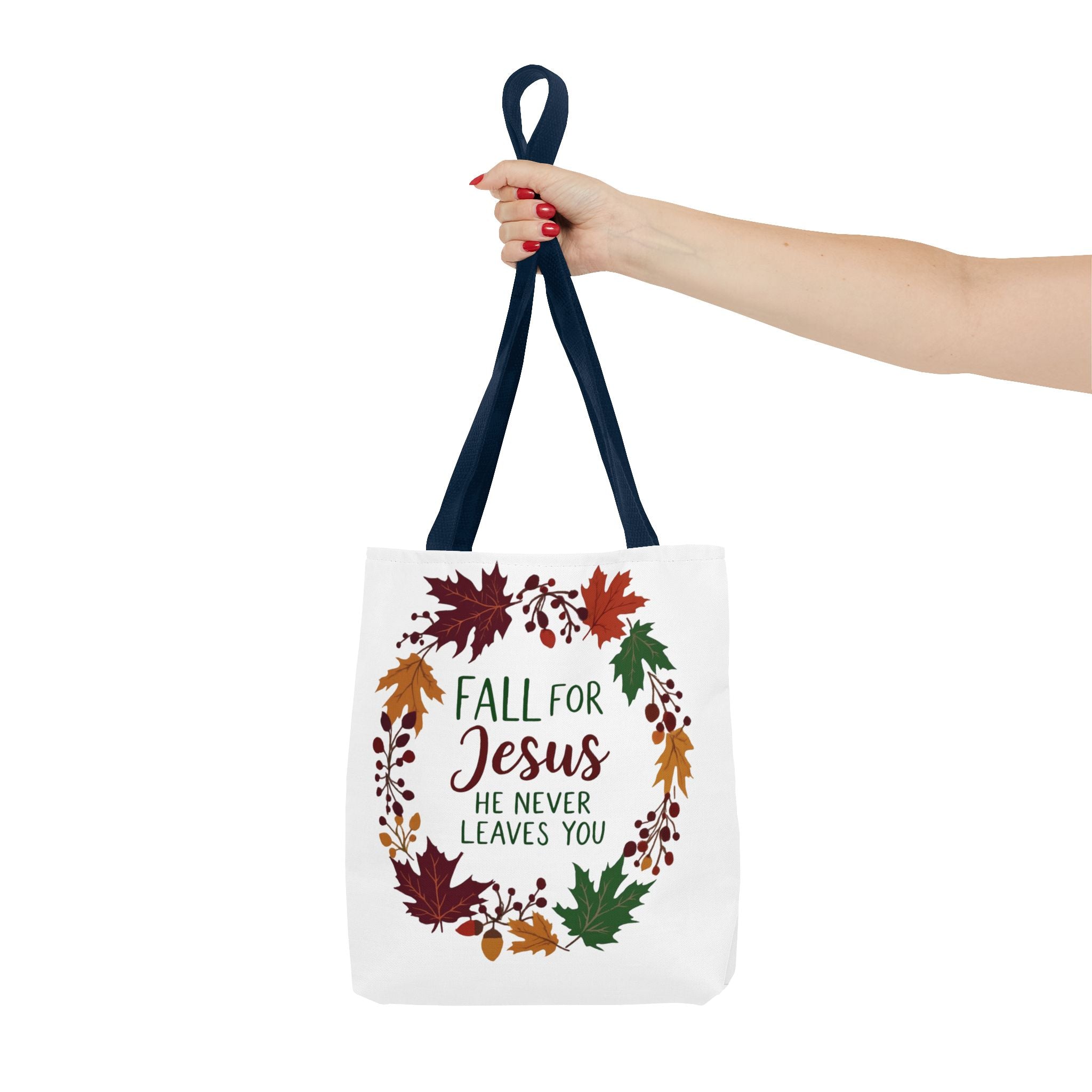 Fall for Jesus Tote Bag, Autumn Christian Gift, Inspirational Eco-Friendly Shopper, Harvest Season Accessory, Religious Everyday Use