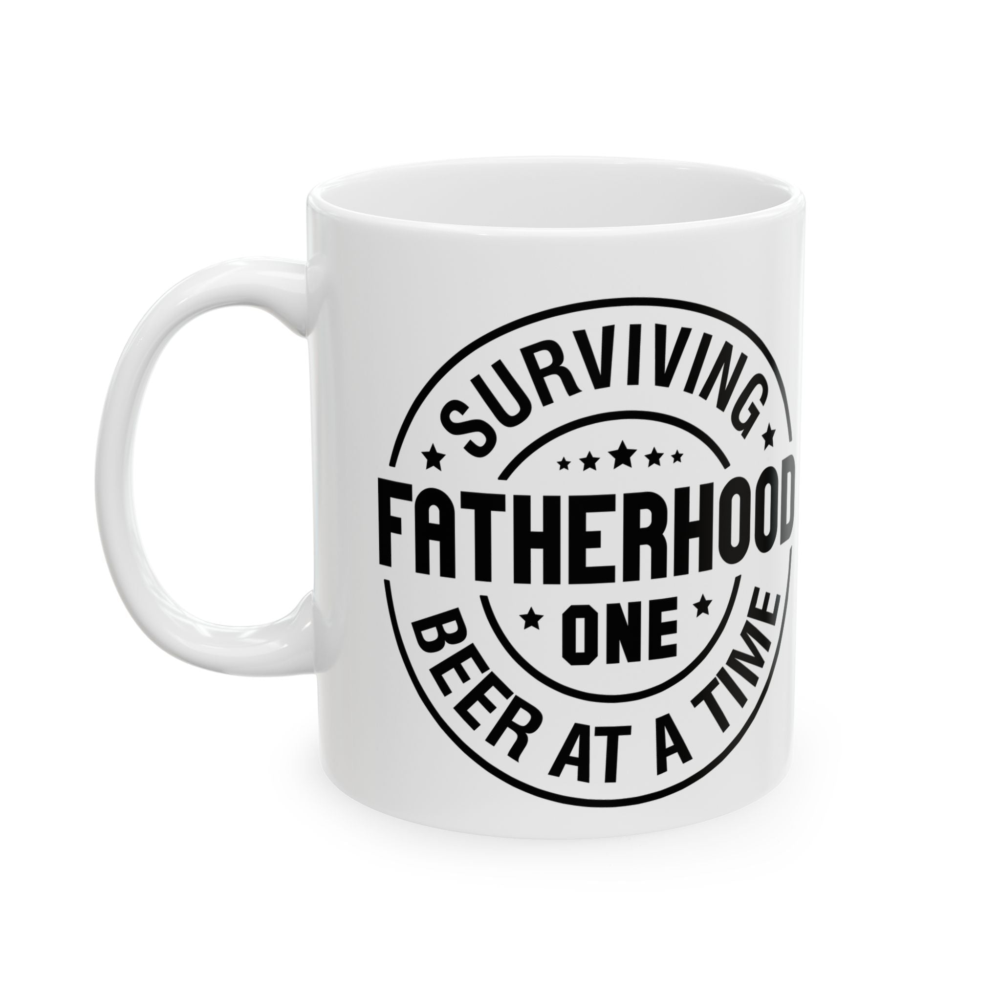 Surviving Fatherhood Ceramic Mug - Funny Gift for Dads