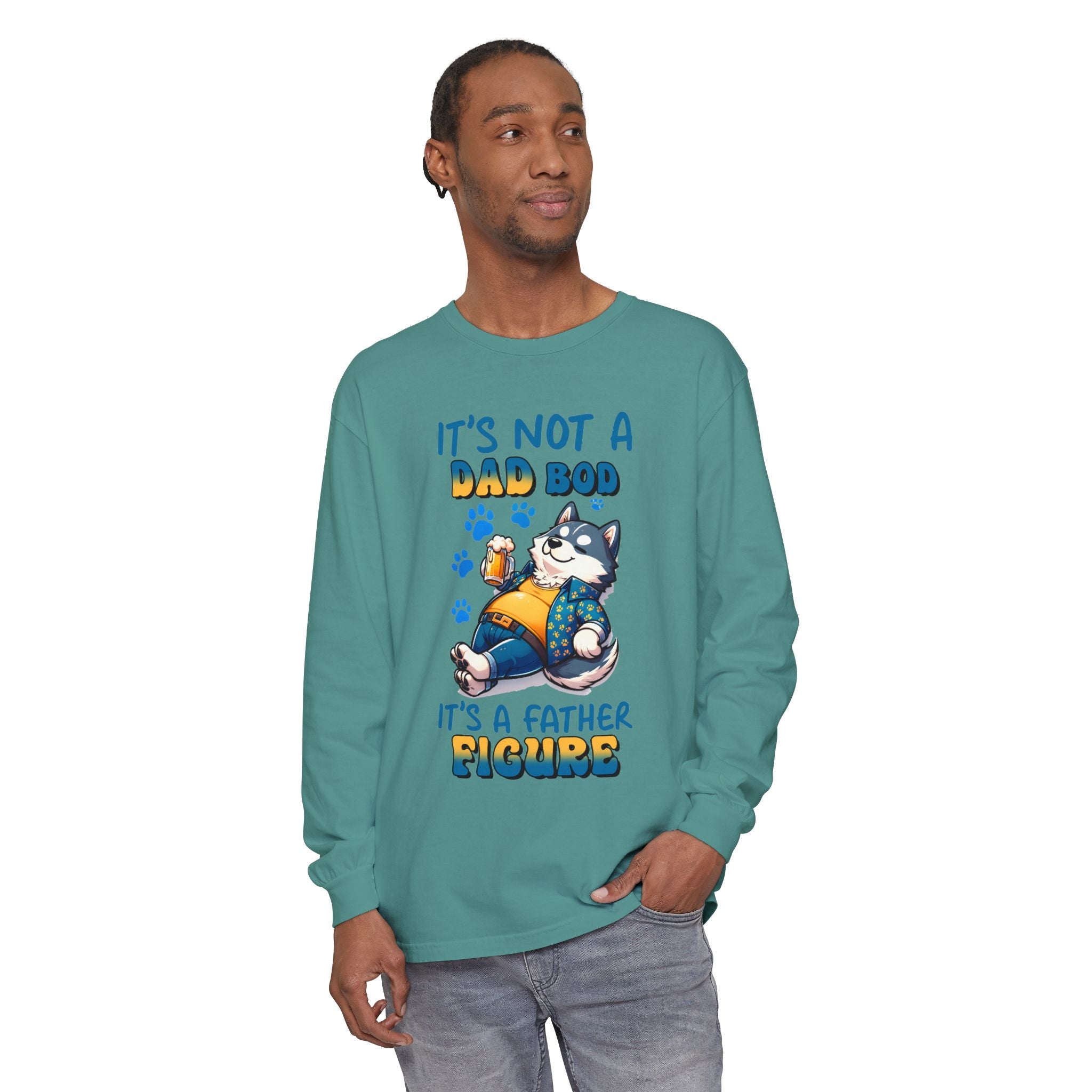 Funny Dad Bod Long Sleeve T-Shirt - It's Not a Dad Bod, It's a Father Figure