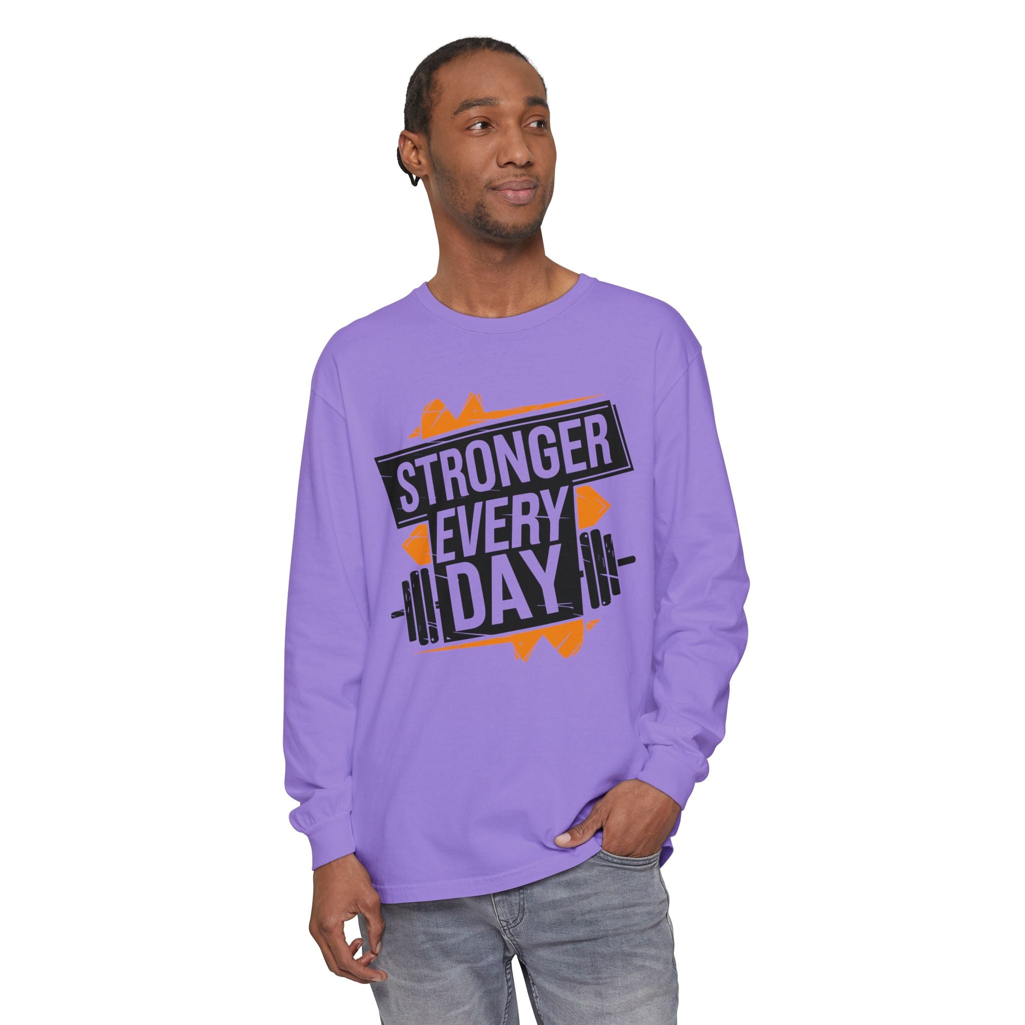 Stronger Every Day Long Sleeve T-Shirt for Fitness Enthusiasts