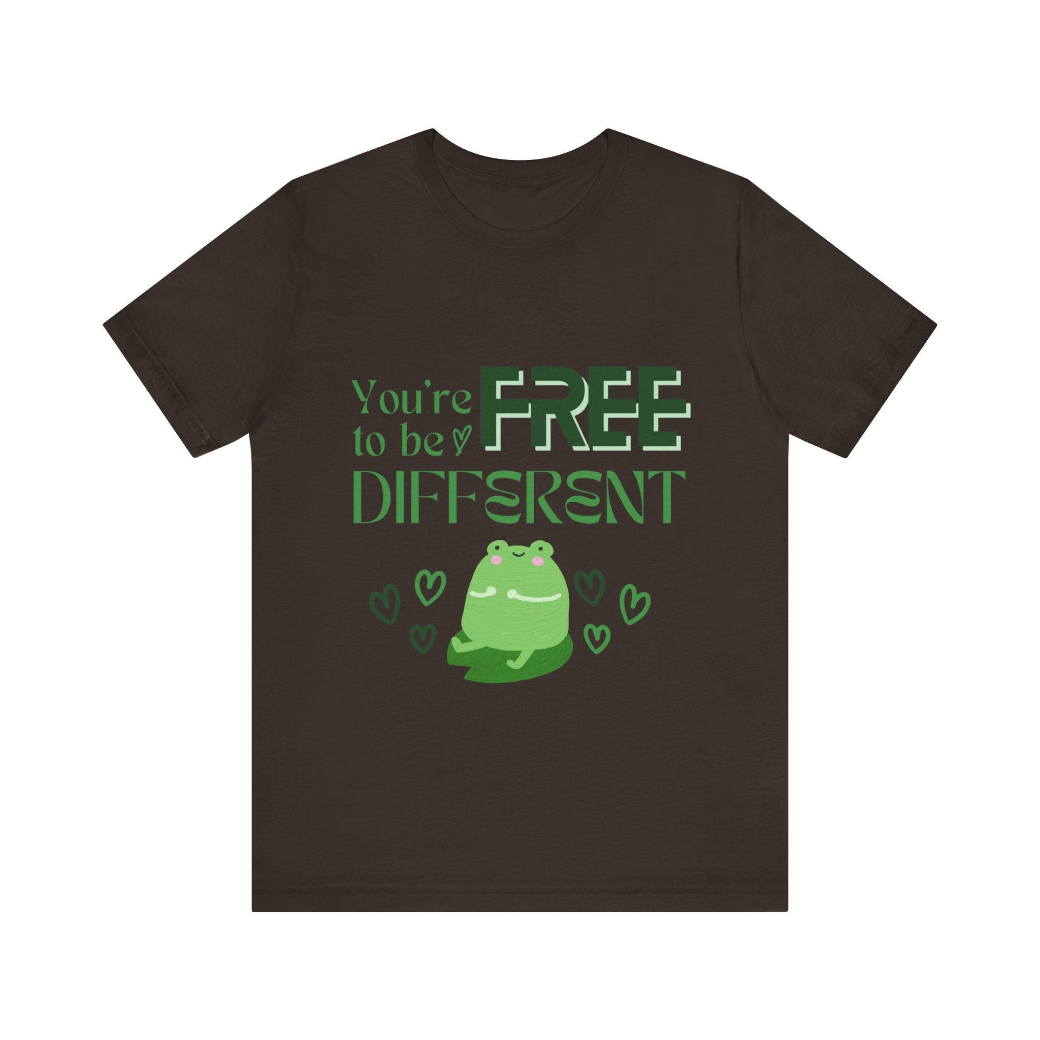 You're Free to Be Different Frog Tee, Comfort Tee, Unisex Shirt, Fun Gift, Casual Wear, Frog Lover Gift, Unique Tee