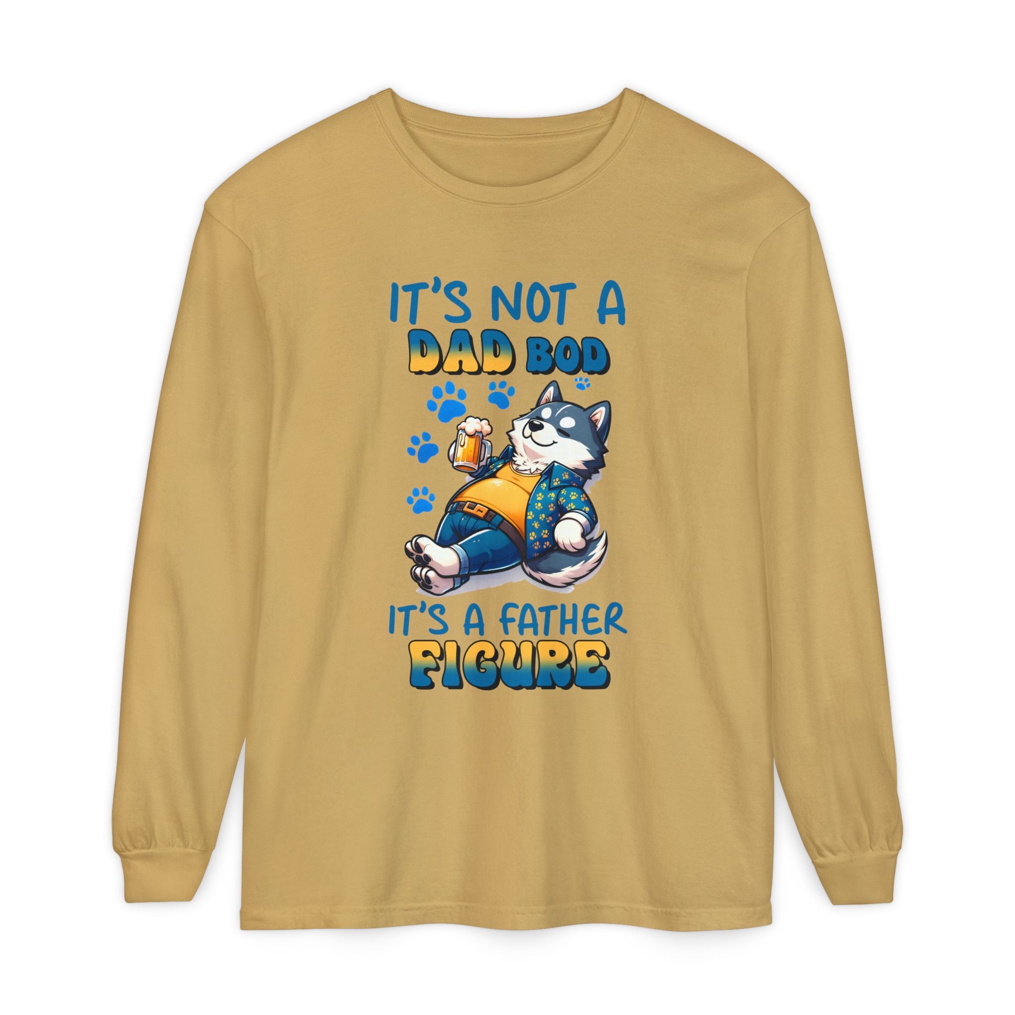 Funny Dad Bod Long Sleeve T-Shirt - It's Not a Dad Bod, It's a Father Figure