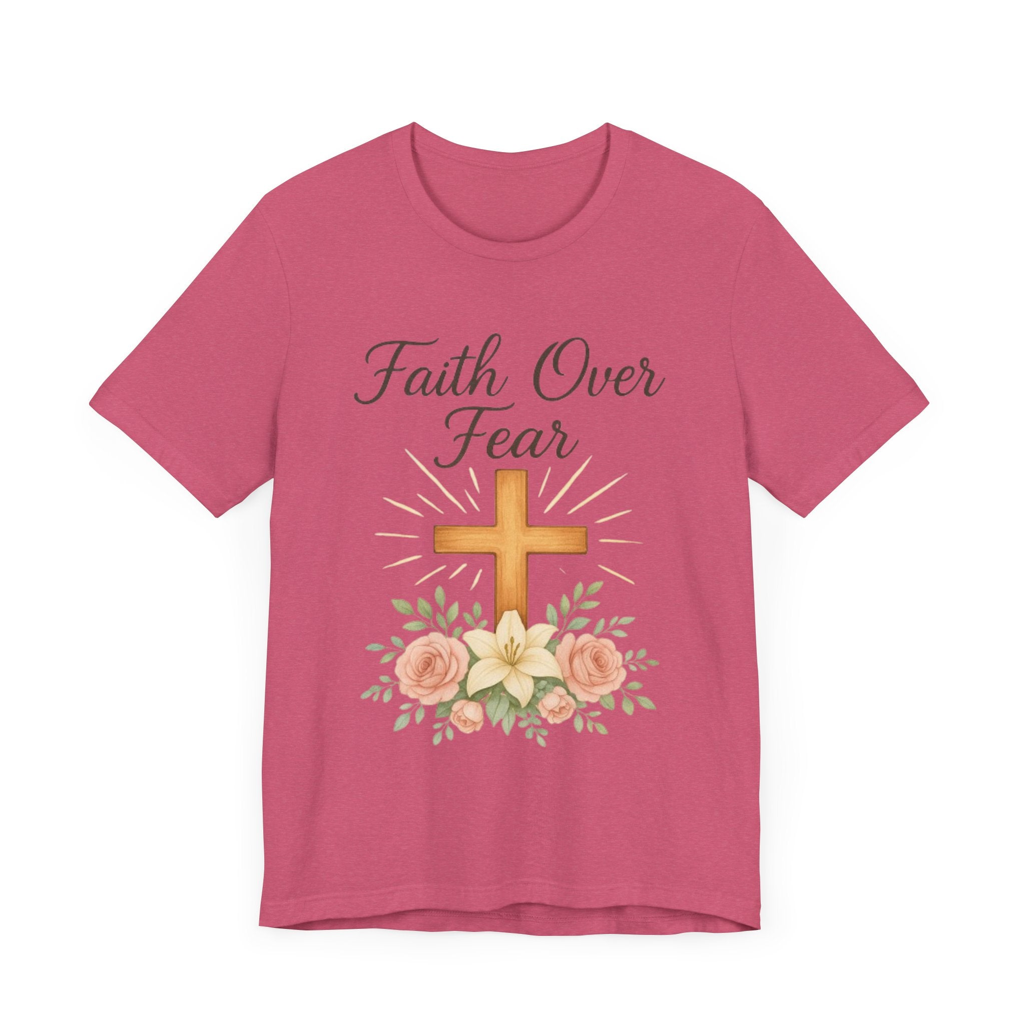 "Faith Over Fear" Inspirational T-Shirt, religious apparel