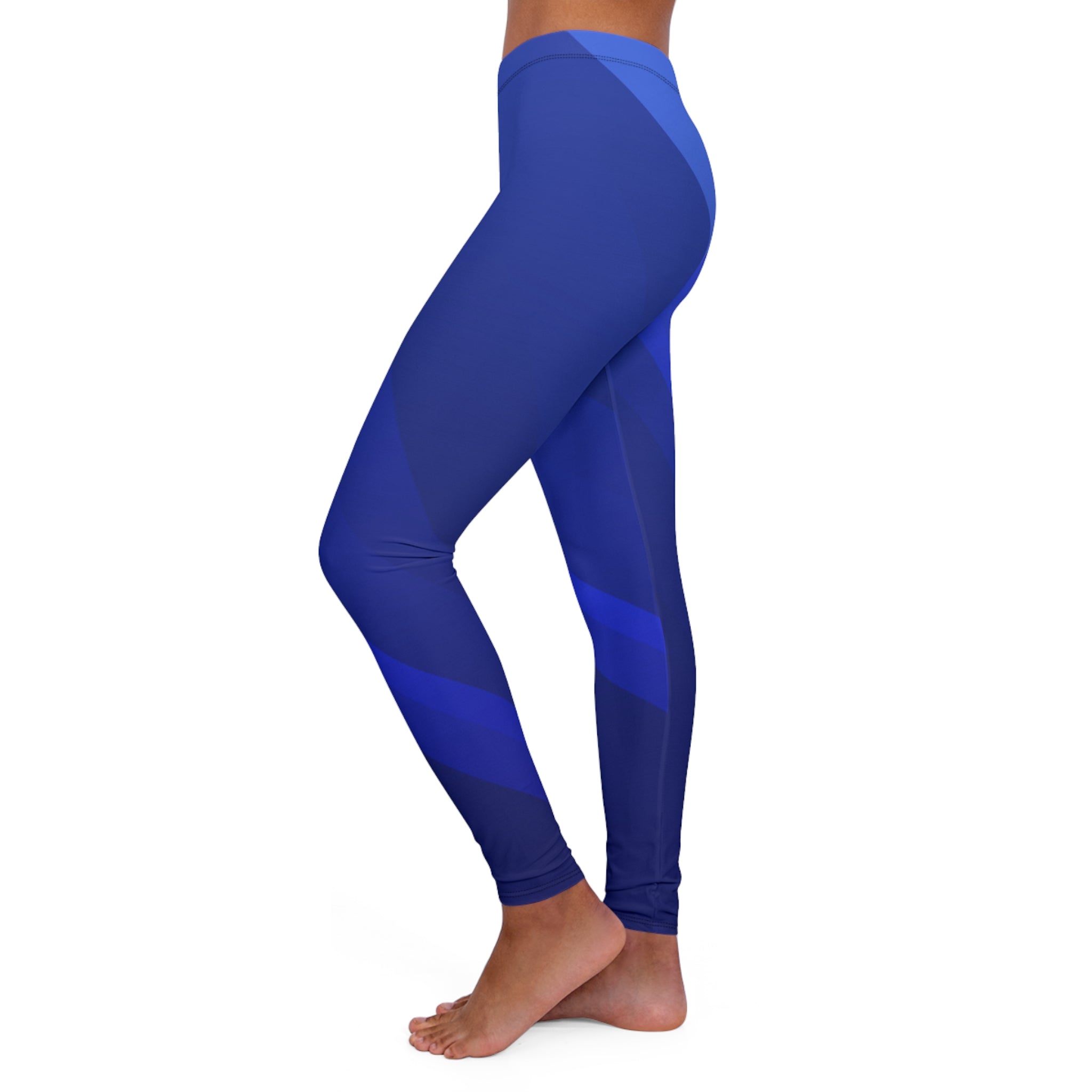 Blue Gradient Women's Spandex Leggings, Workout Leggings, Yoga Pants, Casual Wear, Activewear, Fitness Apparel