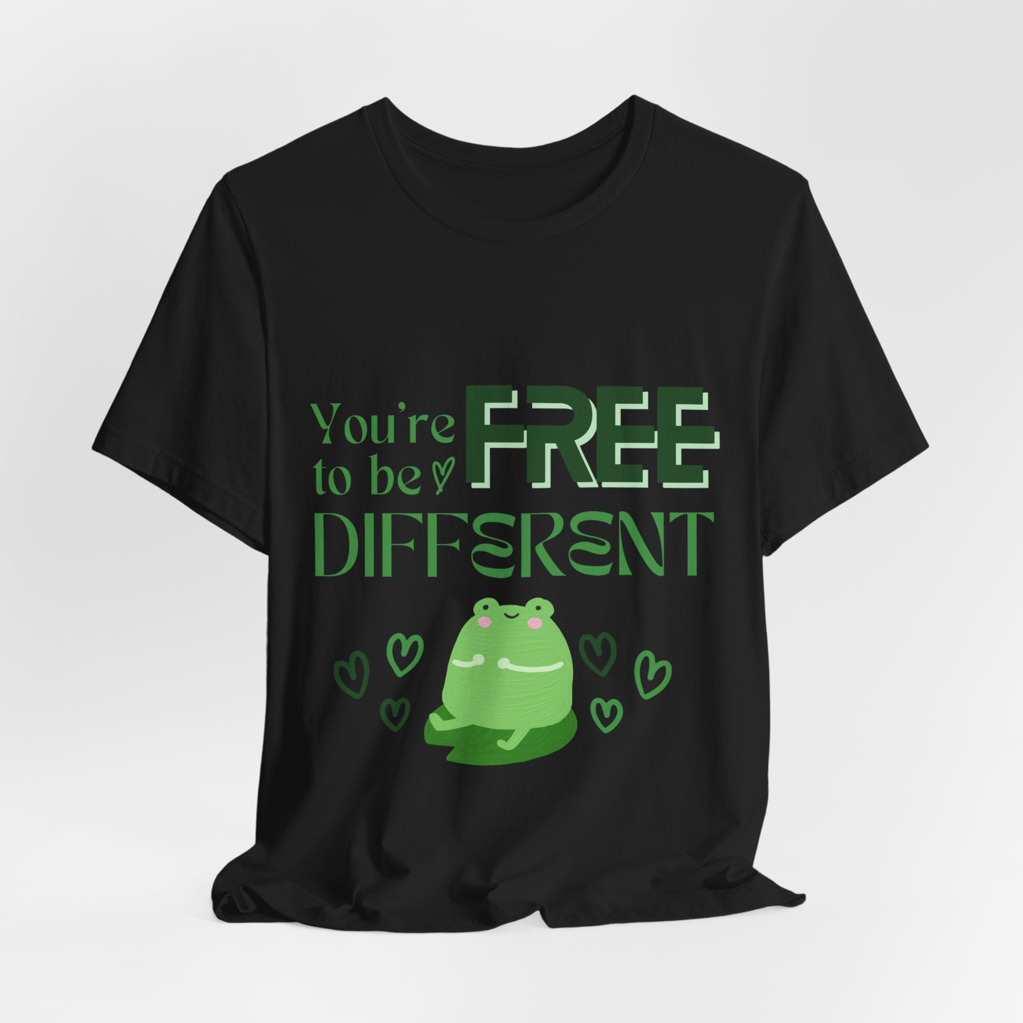 You're Free to Be Different Frog Tee, Comfort Tee, Unisex Shirt, Fun Gift, Casual Wear, Frog Lover Gift, Unique Tee