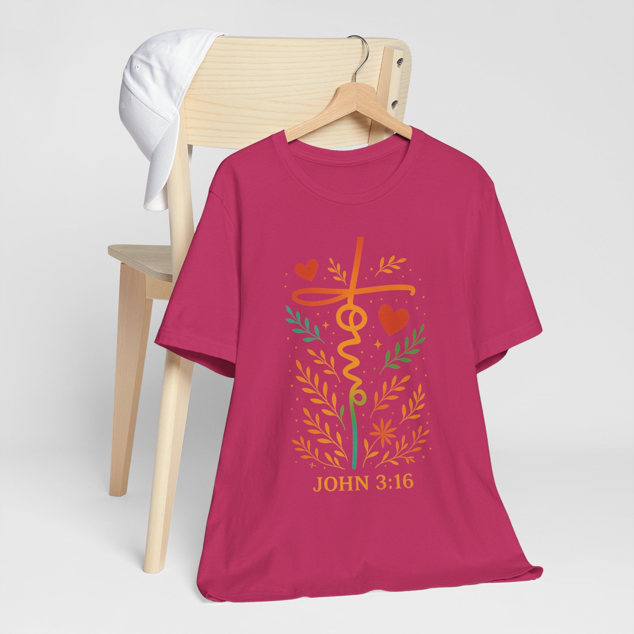 Faith-Inspired Unisex Tee: John 3:16, Christian Gift, Graphic T-Shirt, Religious Apparel, Inspirational Wear