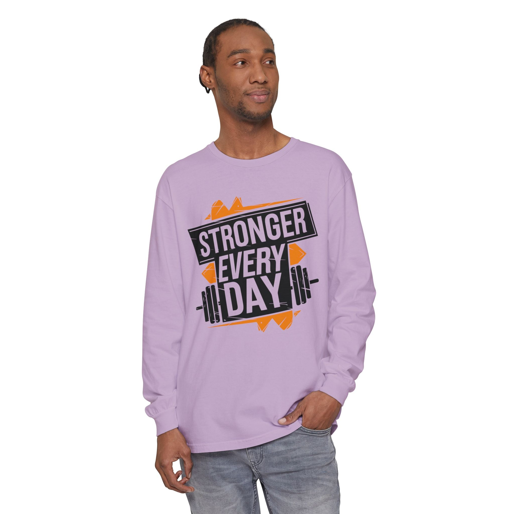 Stronger Every Day Long Sleeve T-Shirt for Fitness Enthusiasts