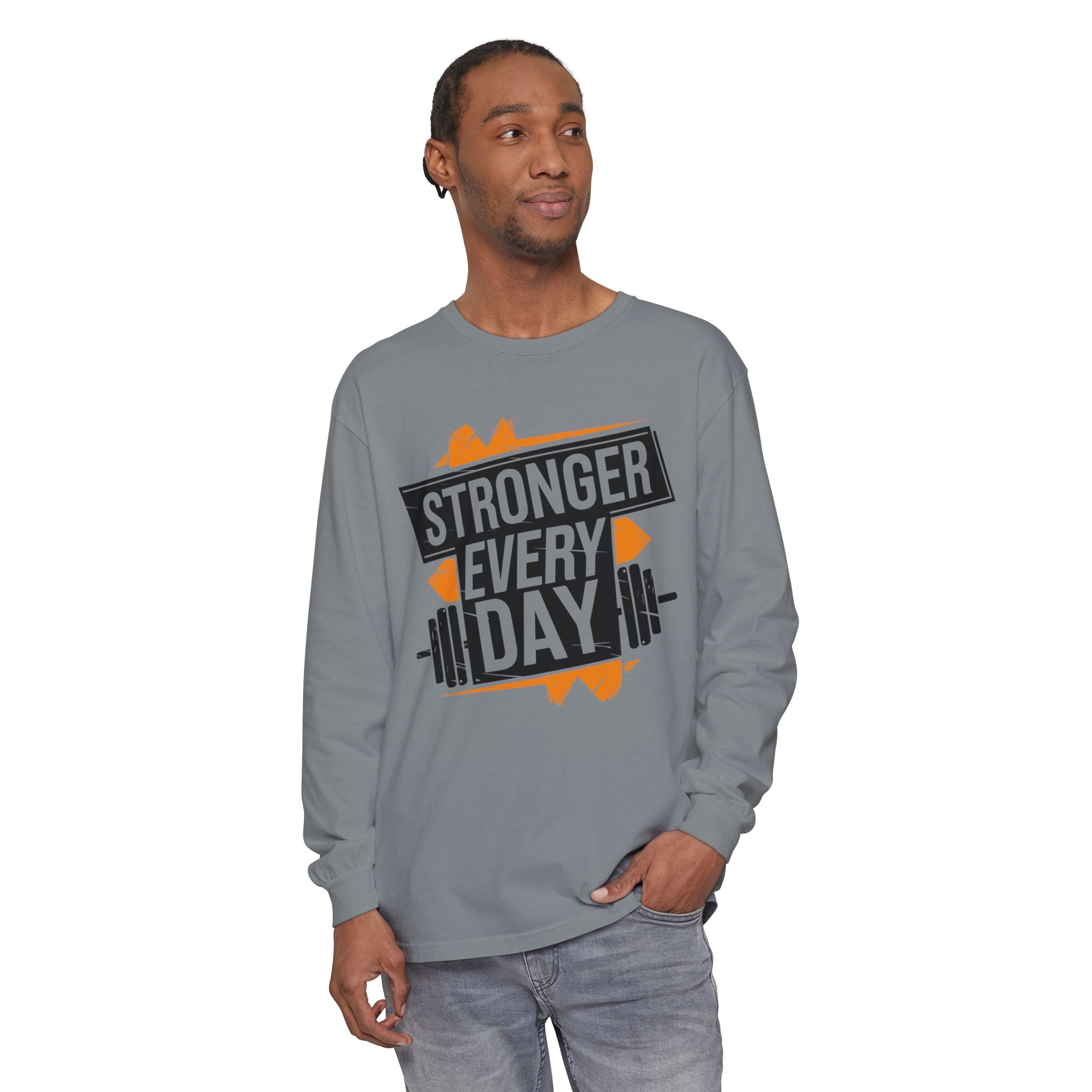 Stronger Every Day Long Sleeve T-Shirt for Fitness Enthusiasts