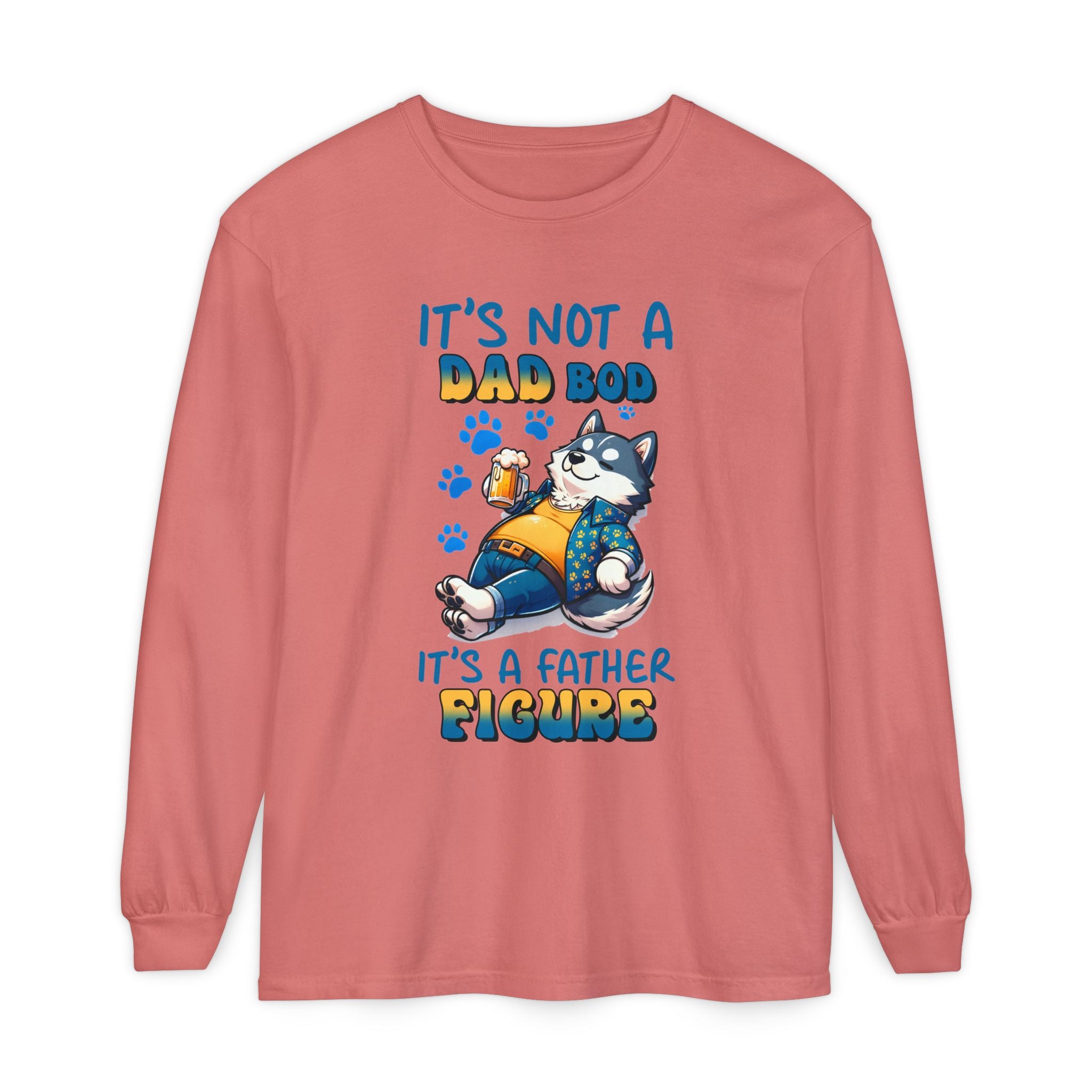 Funny Dad Bod Long Sleeve T-Shirt - It's Not a Dad Bod, It's a Father Figure
